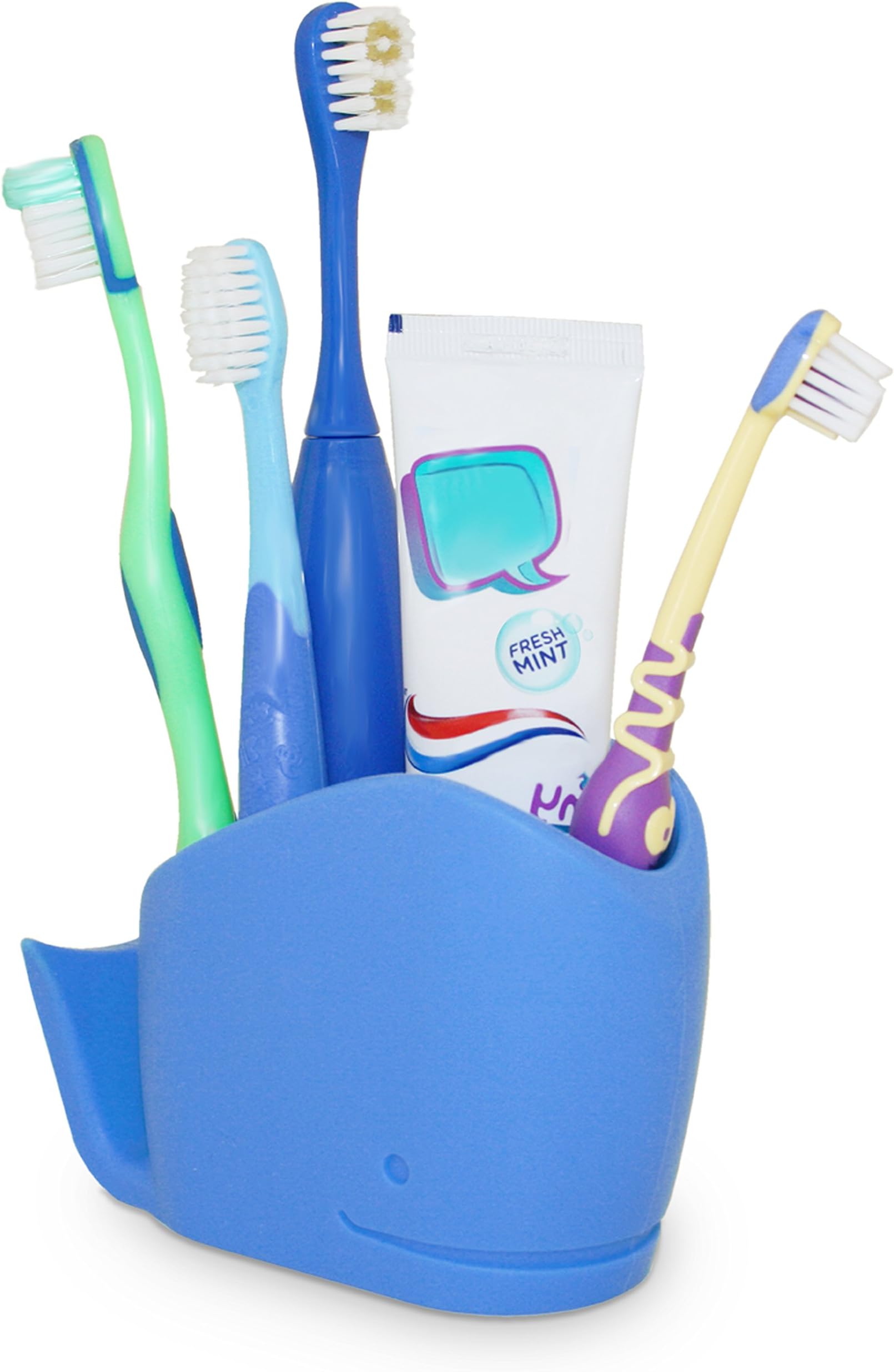 j-me Astronaut Toothbrush Holder & Rocket Timer (Space Set, Blue) - Toothrushing Timer for Kids - Bathroom Accessories for Boys & Girls