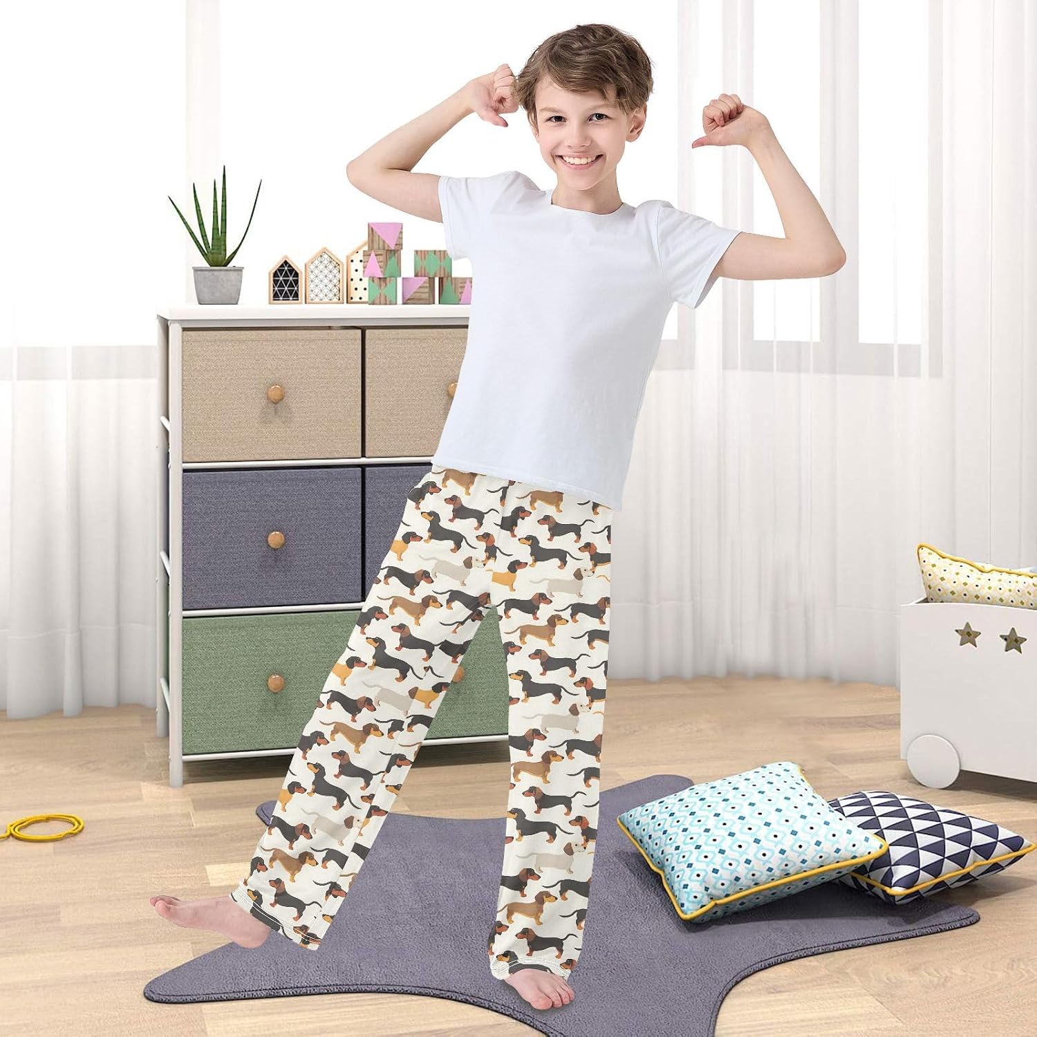 ALAZA Pajama Lounge Pants Long Sleep Pajama Bottoms with Pockets