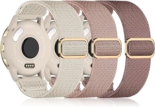 22mm Nylon Sport Elastic Bands Compatible with Garmin Venu 4 45mm/Venu 3/Venu 2, 3 Pack Wristband Strap Replacement for Amazfit Bip 5/Bip 6/GTR 4/3 Pro/3/2/2e/47mm/Forerunner 265/255/Vivoactive 4