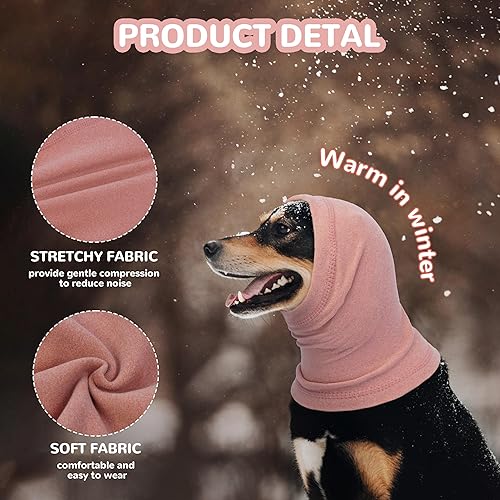 Miniatura 30 de PUMYPOREITY Sudadera con capucha calmante para perros, cubierta para las orejas de perro para aliviar la ansiedad, orejeras para hematoma