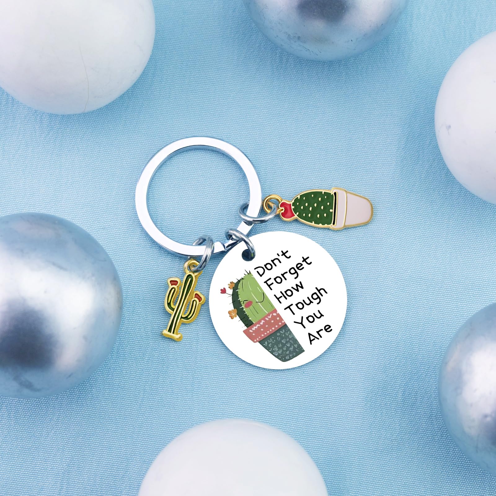 Cactus Gifts Plant Lover Gifts for Women Plant Keychain Arizona Gift Cactus Decor Succulent Gift Encouragement Keychain For Women Succulent Decor