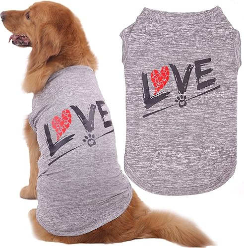 CAISANG Camisas para perros, camiseta para cachorros, sudadera para mamá, ropa para mascotas, chaleco sin mangas, ropa para perros, cuello redondo,