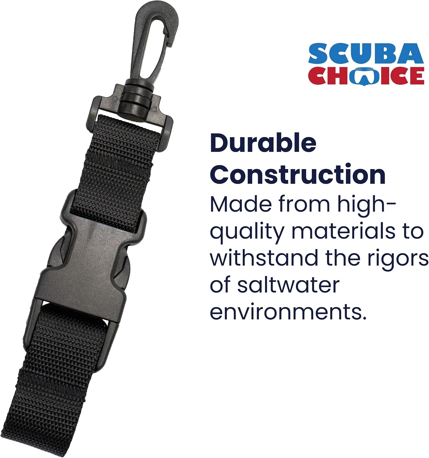 Scuba Choice Scuba Diving Black Utility Mask Fin Keeper Holder Strap with Quick Release Loop