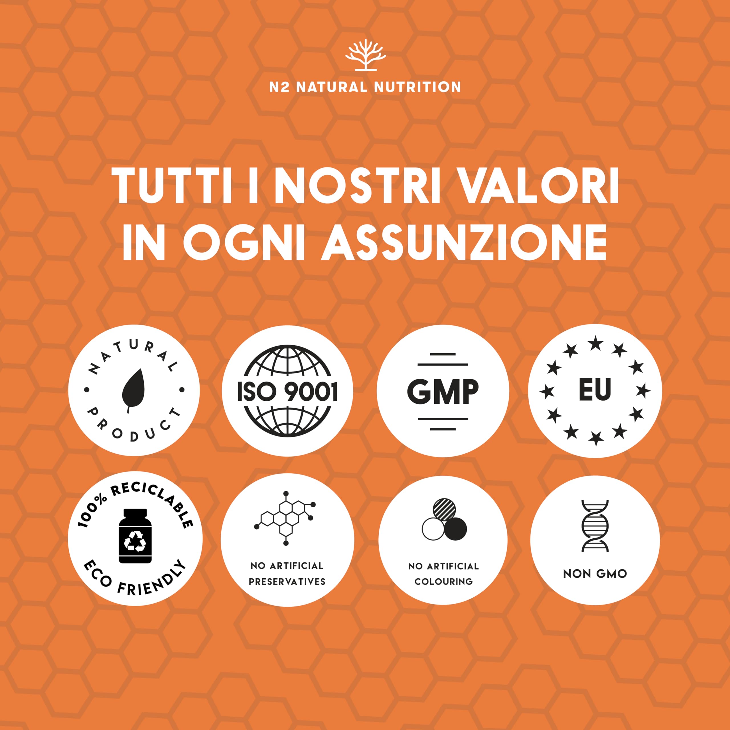 Pappa Reale con Propoli, Echinacea e Vitamina C (80 mg). 60 Flaconcini. Aumenta la Vitalità, Rafforza le Difese Immunitarie di Adulti e Bambini, Riduce i Sintomi di Fatica. CE. N2 Natural Nutrition