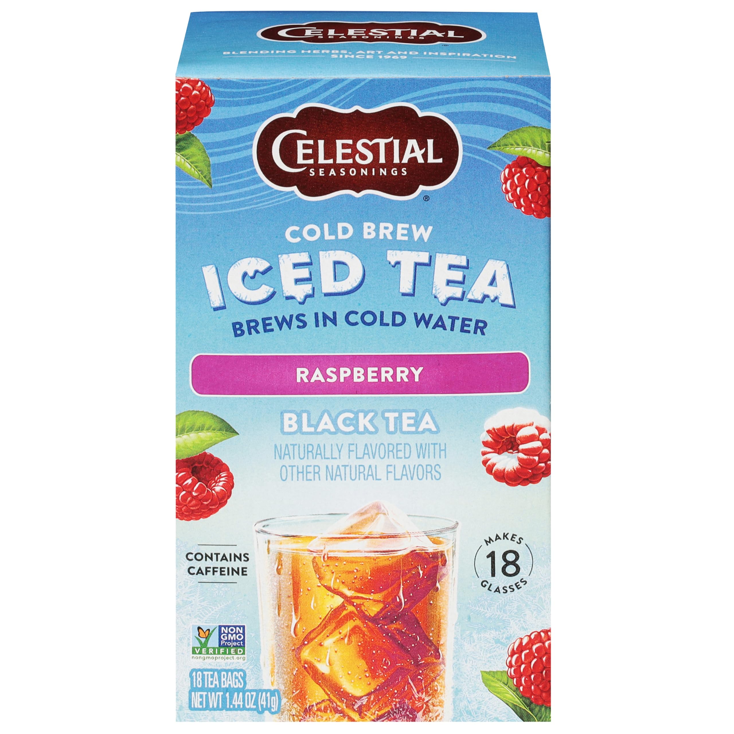 Cold Brew Raspberry Black Iced Tea 18 Tea Bags