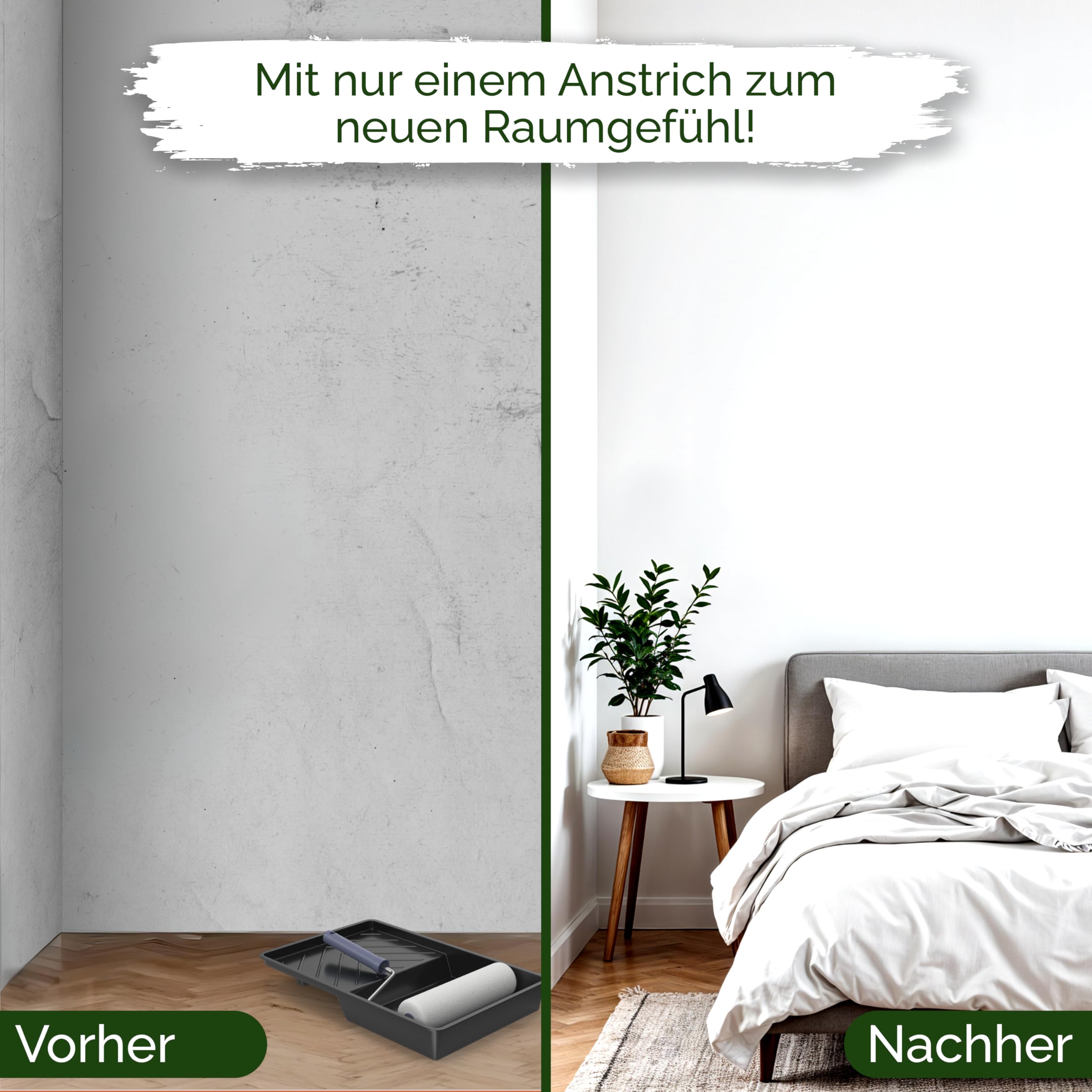 Wandfarbe Weiß matt 10 L – Pure White
