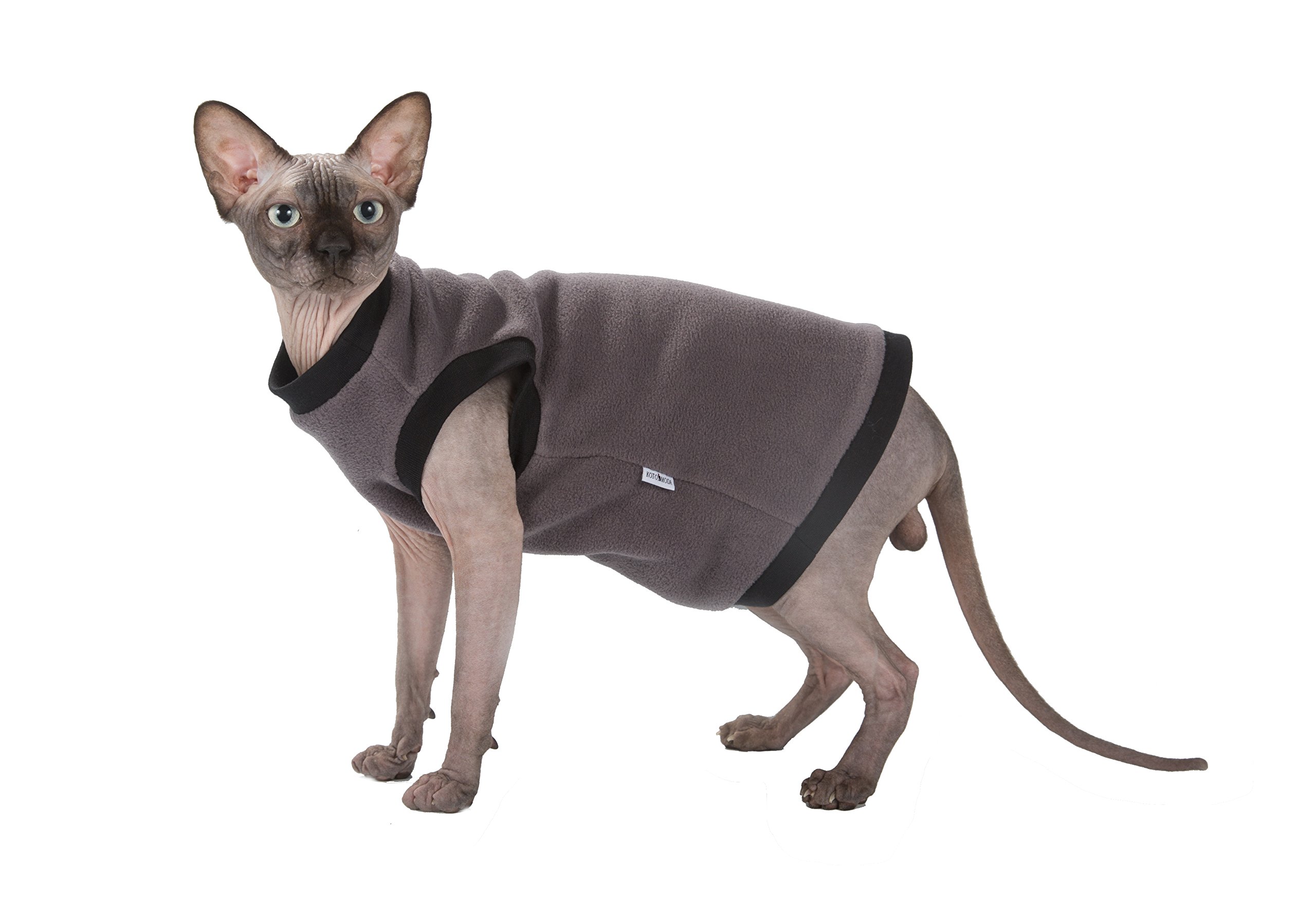 Kotomoda Katzen Pullover Schottenstoff - Für Haarlose Katzen Größe M