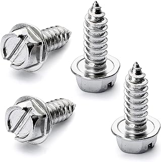 Chrome License Plate Screw Kit