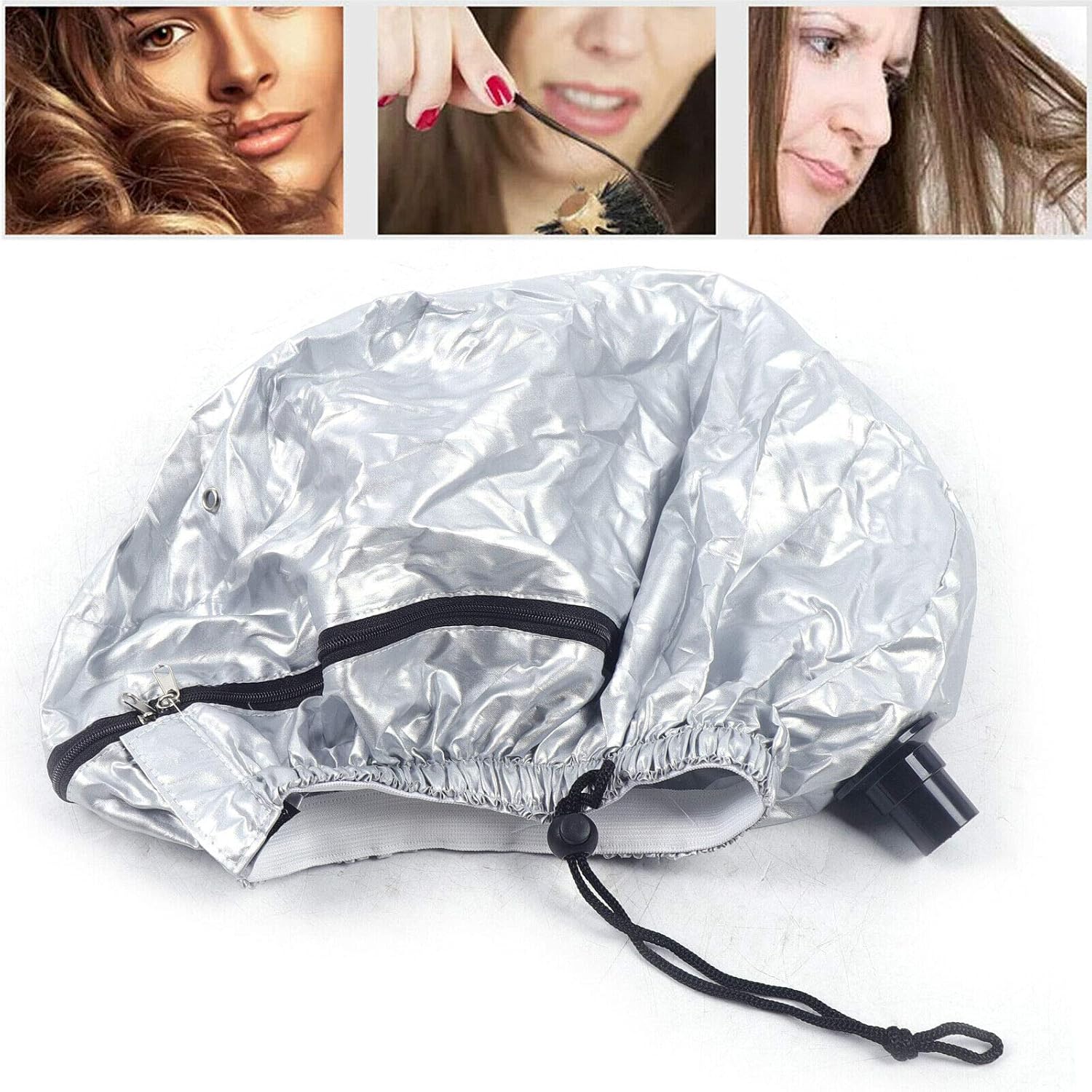 10 Pcs Hair Steamer Hats for Vertical Hair Nano Steamer Machine, Salon Spa Hair Color Processor Bonnet Hair Dryer Portable Safe Women with 5 Large Hats and 5 Small Hats