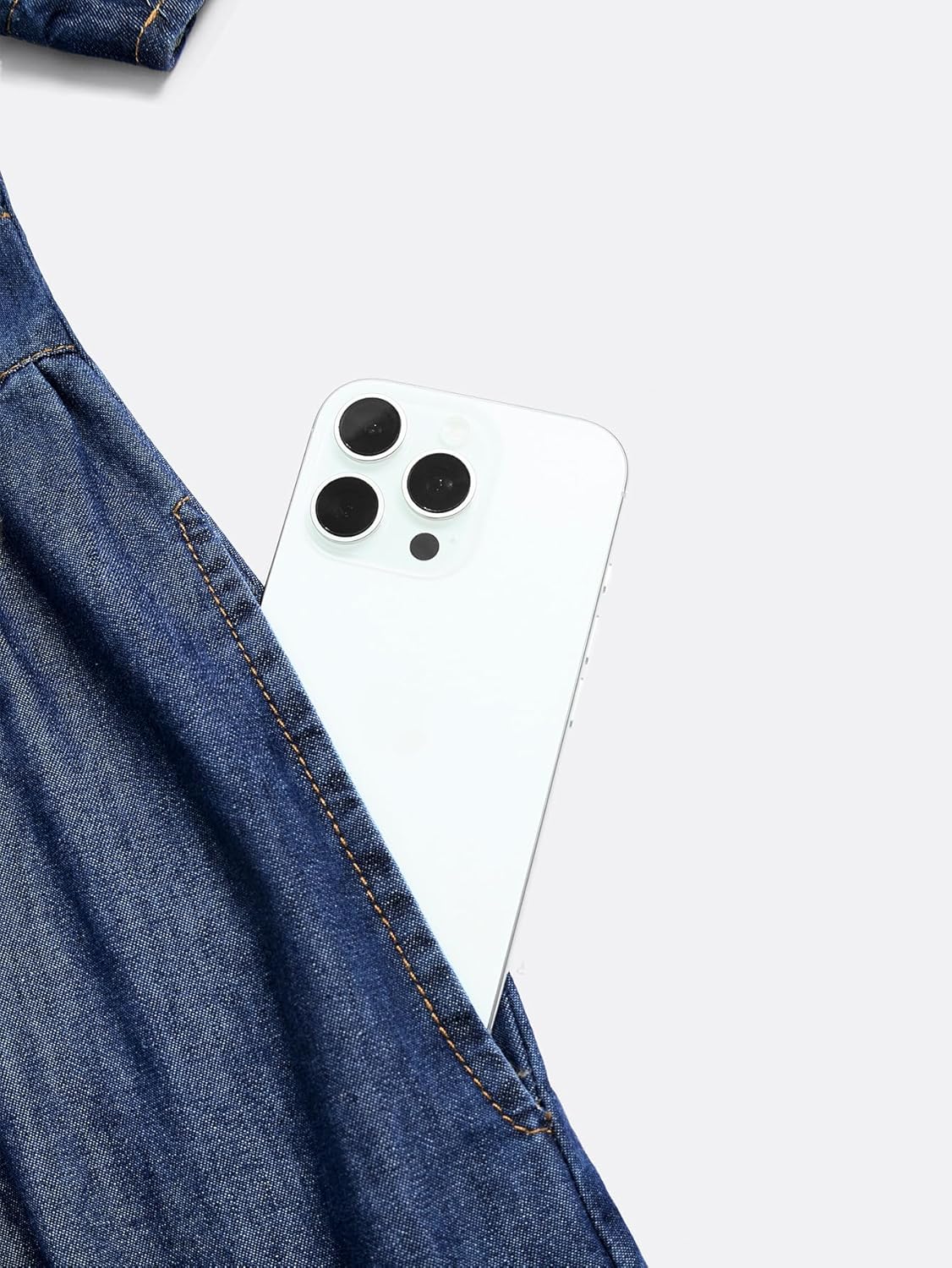 AprPith Women Denim Shirt Dress V Neck Short Sleeve Long Bottom Down A-Line Jeans Dresses with Pockets - Image 6