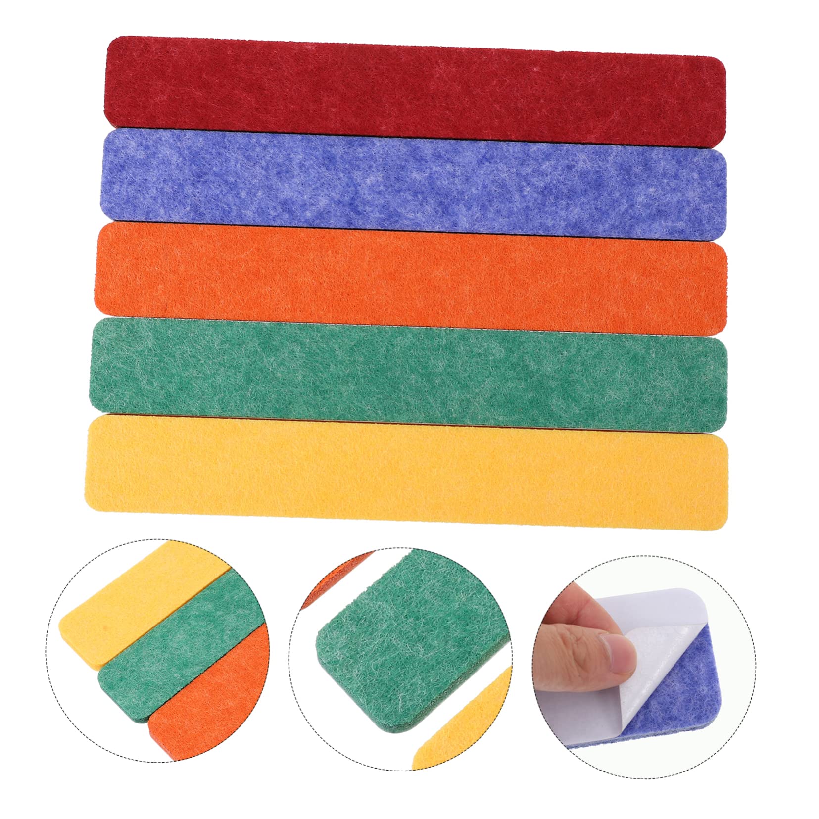 HOMSFOU 5Pcs Felt Wall Stickers Bulletin Boards for Home Classroom Office Self Adhesive Design for Easy Memo Display and Personalization
