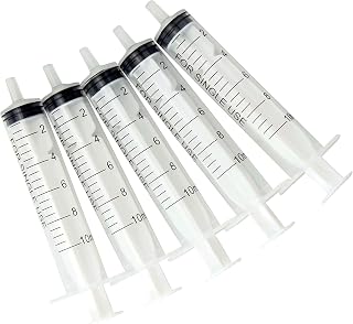 Karlling 10ml Syringe for Liquid,Plastic Syringe without Needle(5 Packs)