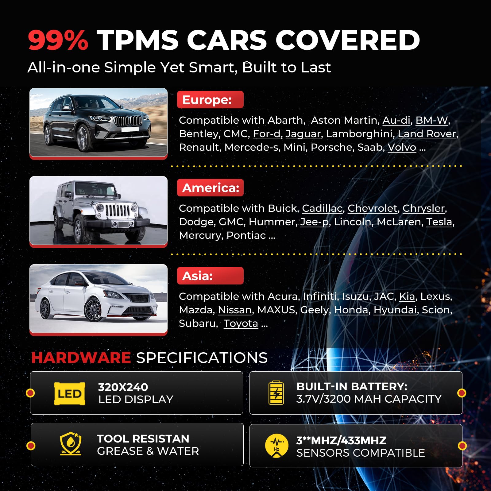 Autel MaxiTPMS TS508WF TPMS Programmiertool, 2026 WiFi Ver. von TS508 TS501Pro TS408S, Programm MX-Sensor, Zurücksetzen/Lernen/Aktivieren Alle RDKS Sensoren, TPMS Scan-Werkzeug DTCs Lesen/Löschen