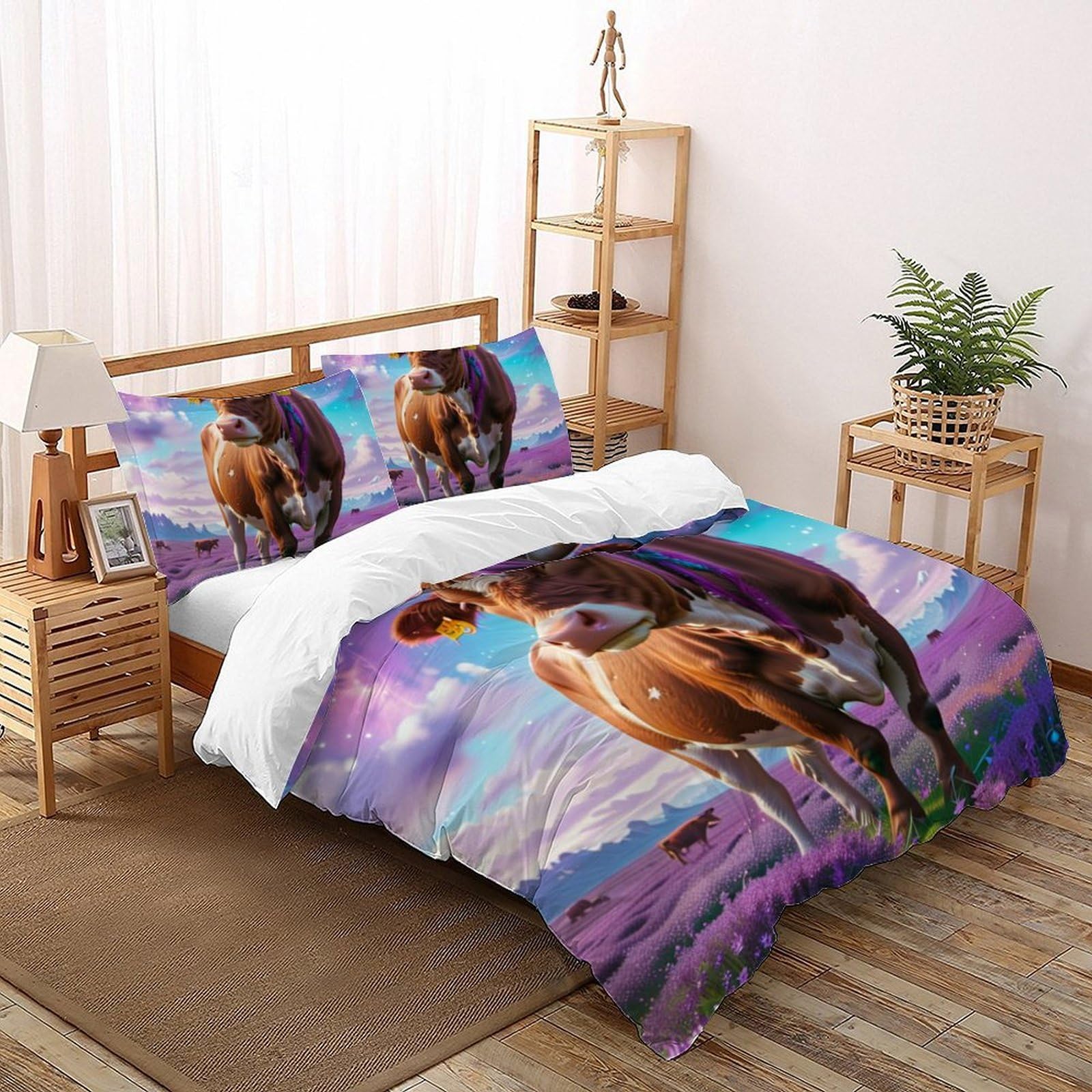 Housse de couette 3D enfant 220x240 cm avec 2 taies d'oreiller