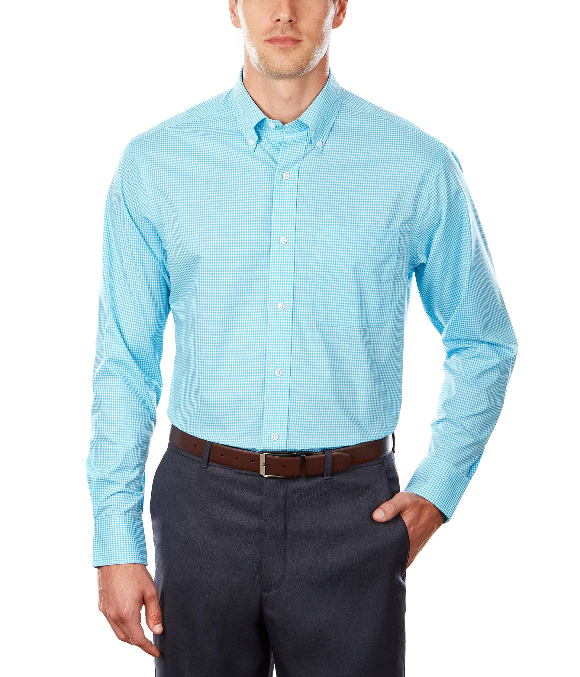 Tommy Hilfiger Mens Dress Shirt Regular Fit Non Iron Gingham