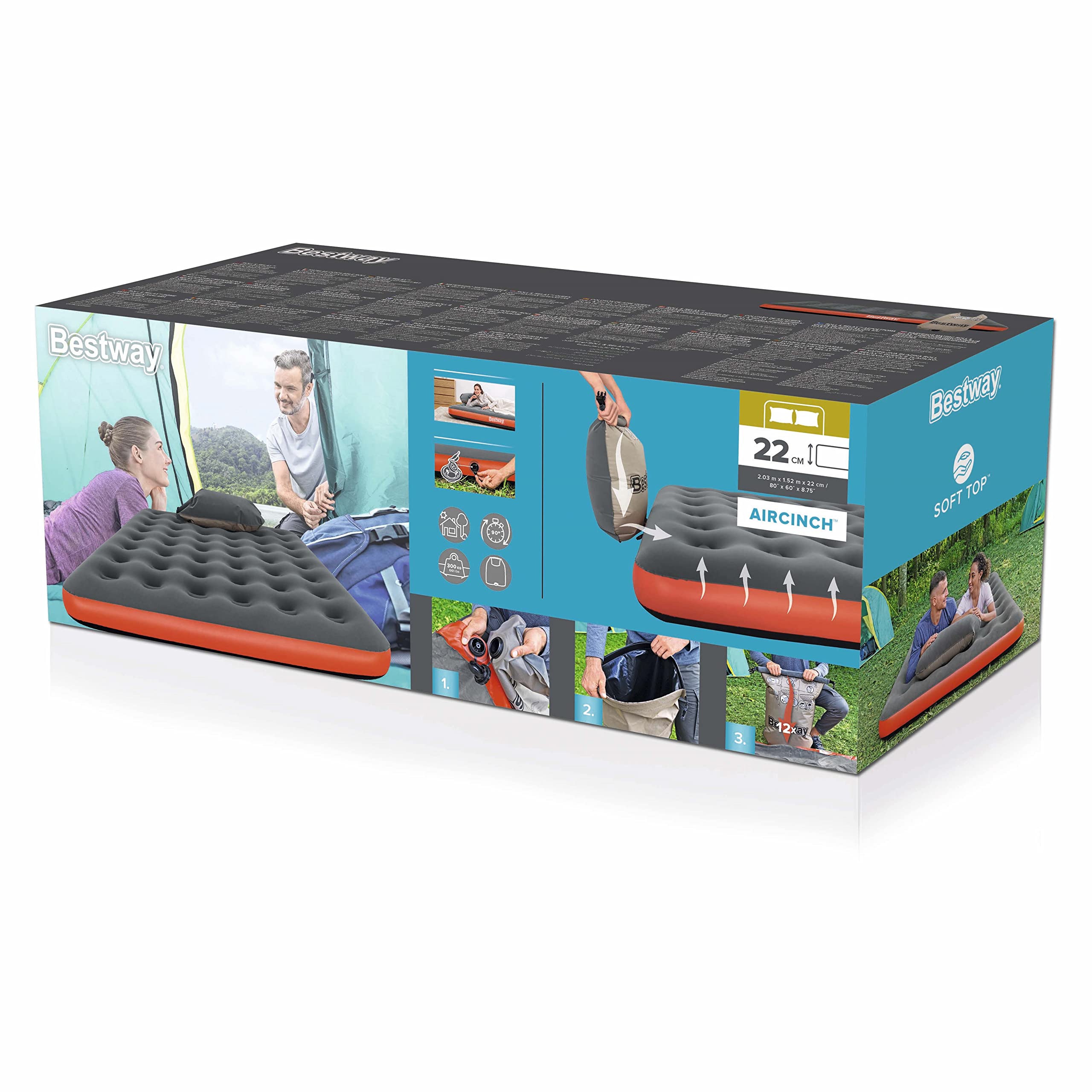 Materac Dmuchany Bestway 203 x 183 x 22 cm