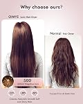 Sèche-cheveux, sèche-cheveux professionnel à haute vitesse 160000 RPM avec 500 millions d'ions négatifs & contrôle de chaleur & faible bruit avec diffuseur magnétique pour un séchage plus rapide de tous types de cheveux, sans dommage thermique