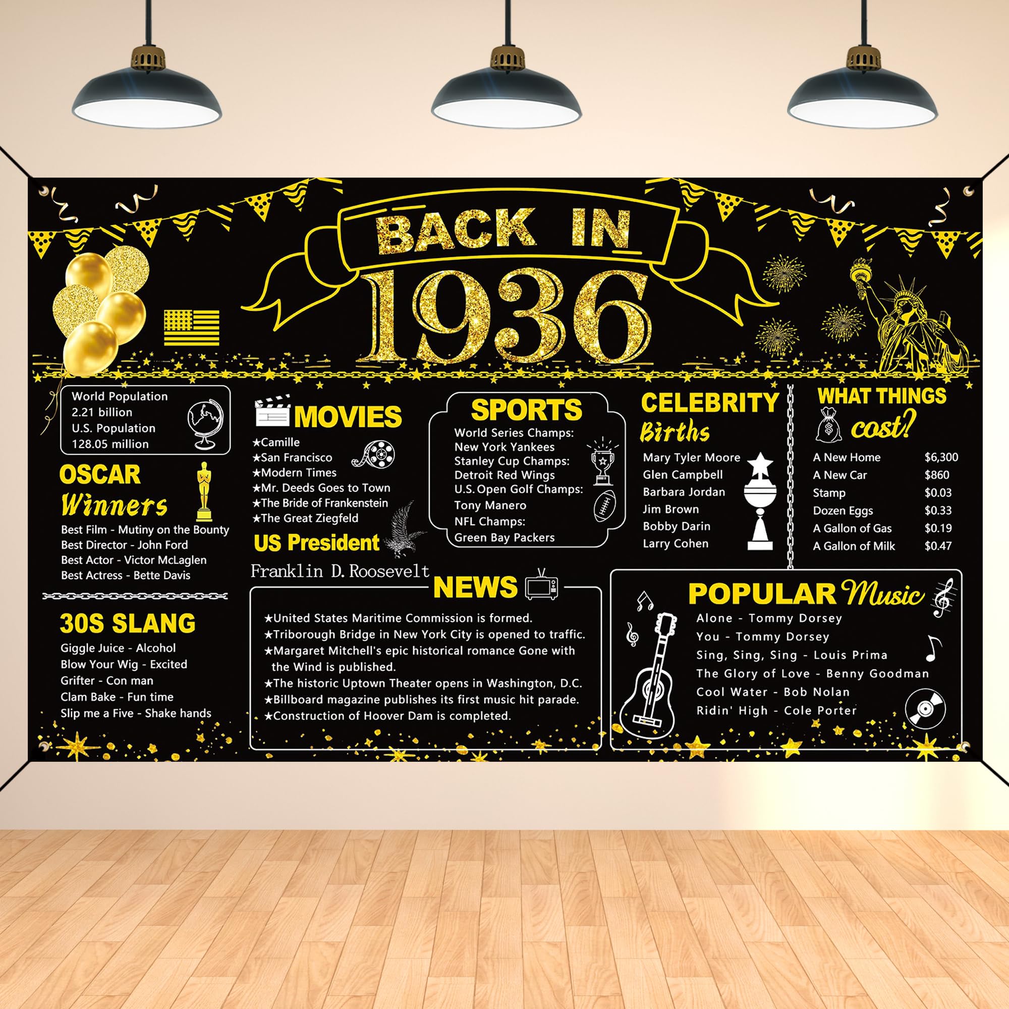 DARUNAXY 90th Birthday Back in 1936 Banner
