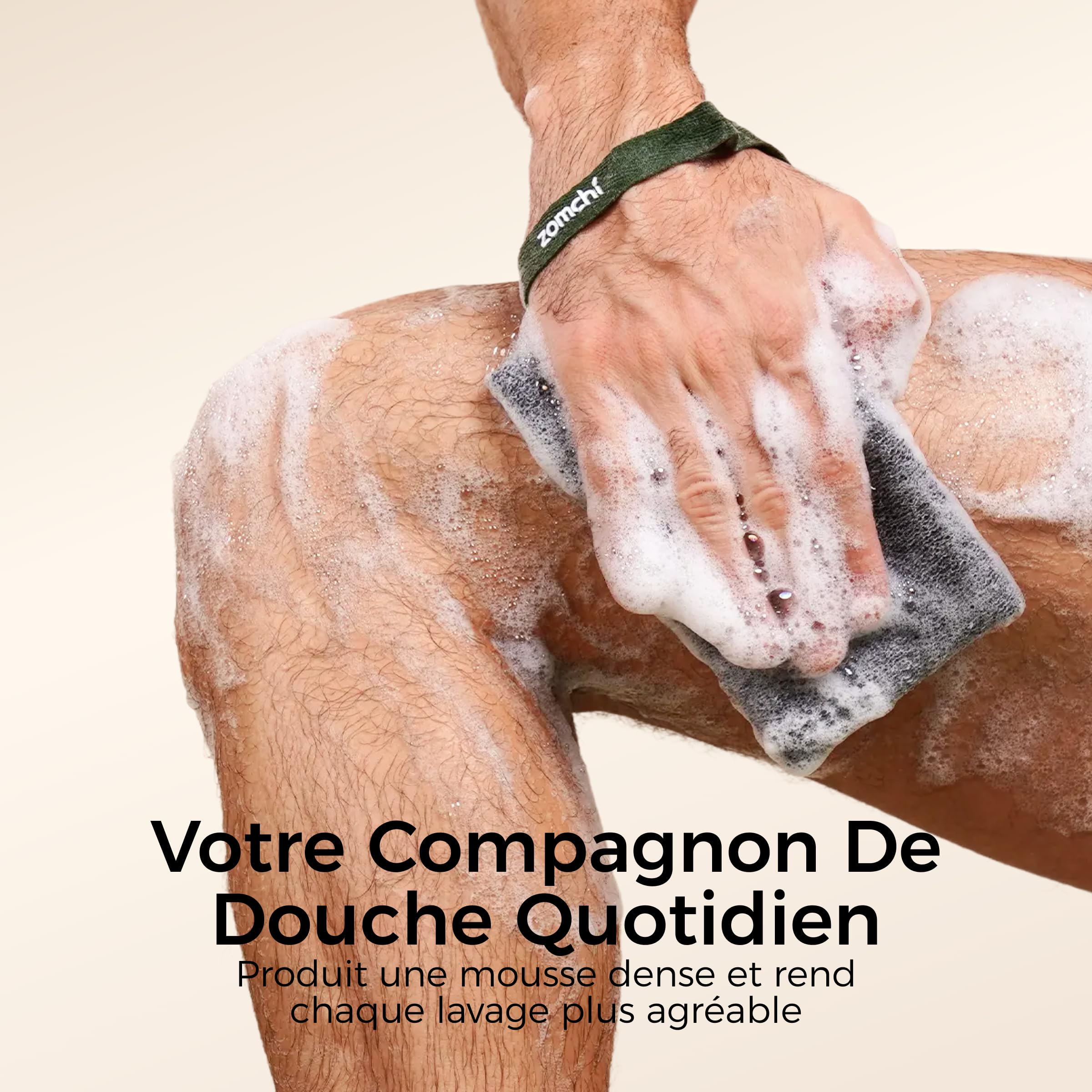 ZOMCHI Lot de 3 Sacs à Savon Exfoliants, éponge Exfoliante pour Le Corps, Porte-Savons pour Savons Solides, Pochettes pour Exfoliation en Profondeur
