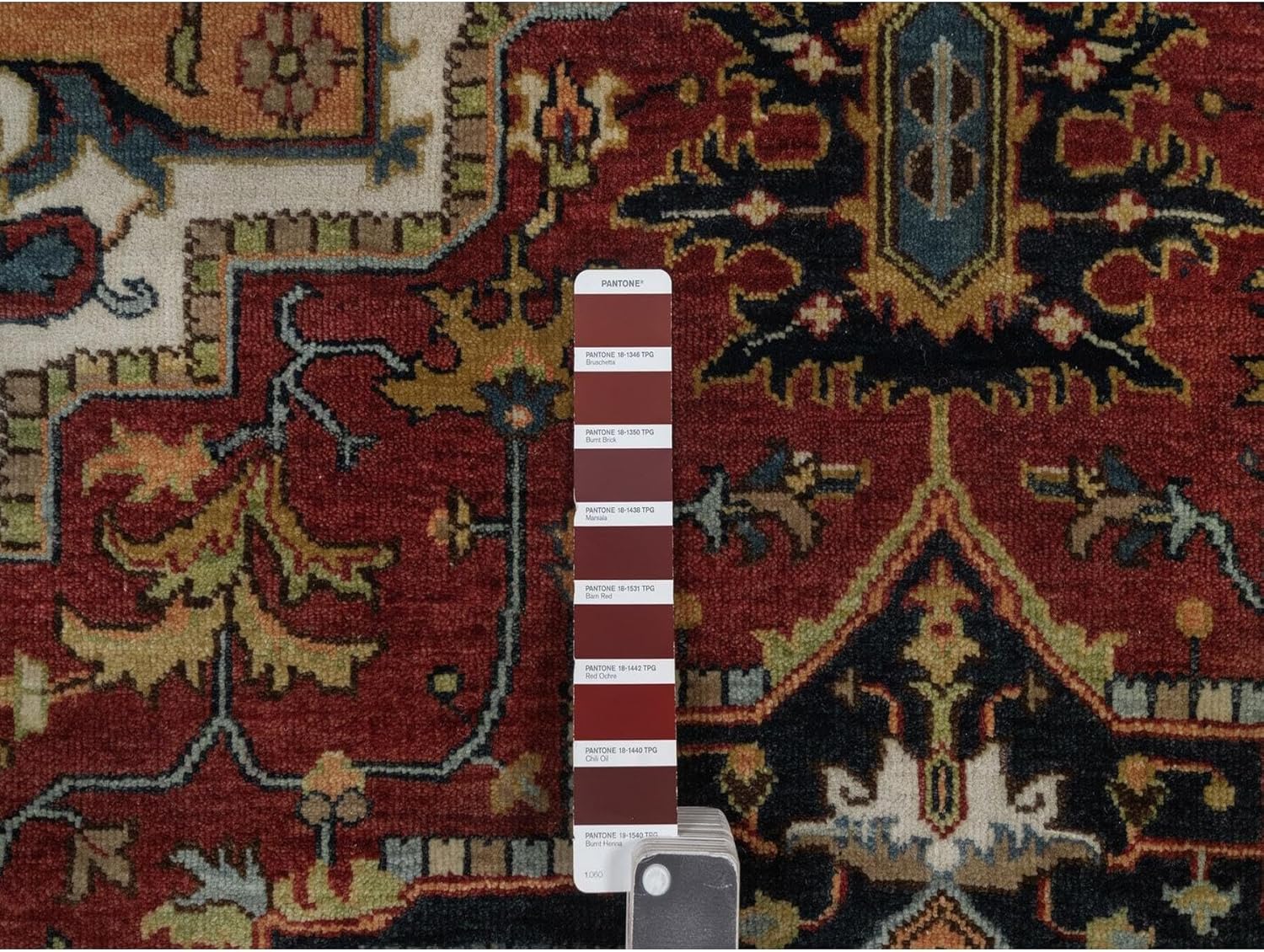 Hand Knotted Oriental Rug with Medallion Design, Ruby Red, 5'1"x7', New Zealand Wool, Vegetable Dyes, Soft Pile, Antiqued Fine Revival