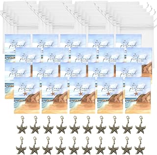 Smiling Wisdom - 20 Bulk Gifts - Starfish Story - You Make a Profound Difference - Employee Staff Team Teacher Greeting Cards and Bronze Charm Keepsakes - 60 Pcs (20 Charms)