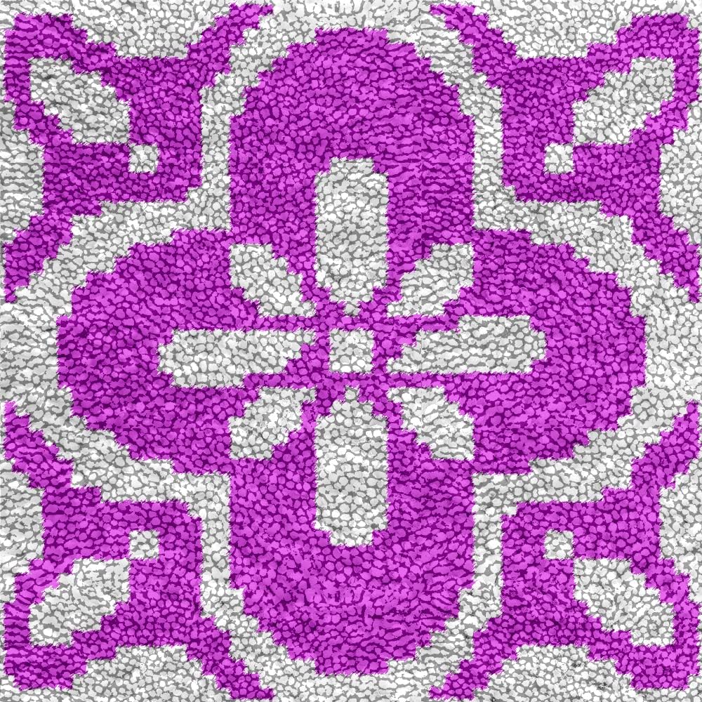 DIY Latch Hook Rug Kits for Beginner Mandala Color Printed Canvas Yarn Crocheting Carpet Embroidery Hook and Latch Tapestry for Pet Chair Floor Decoration 30cmx30cm