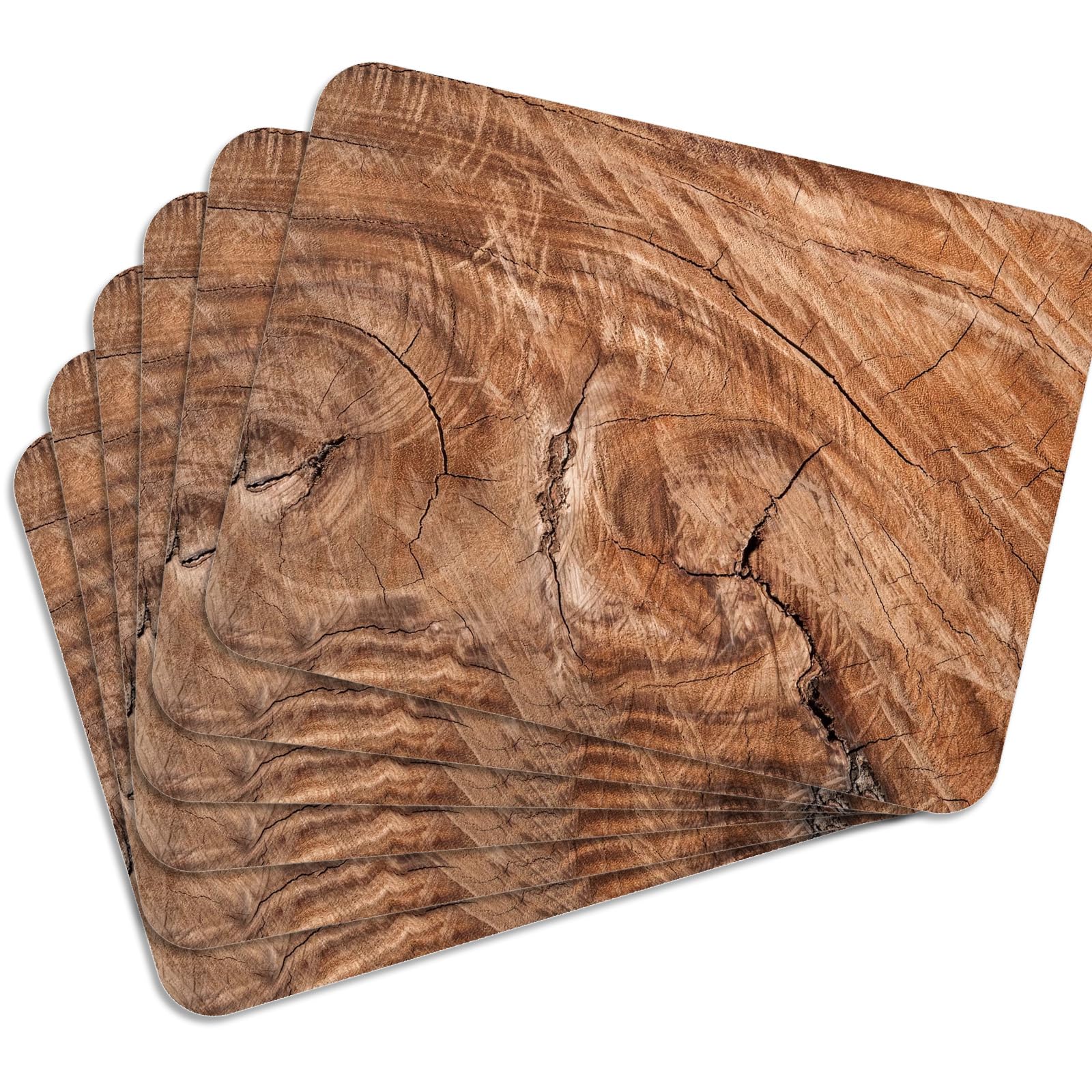 VELORA H&L Platzsets Kork - Tischsets 30 x 40 cm, Abwaschbar, rutschfest und Hitzebeständig bis 100°C, Dekorative Tischunterlagen für Küche und Esszimmer