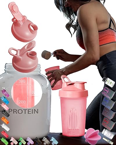 Una pequeña taza de agua transparente (anticaída, sin BPA, certificado PP5) marca de escala impresa de 4-8-12 onzas w. Tapa rosa a prueba de fugas