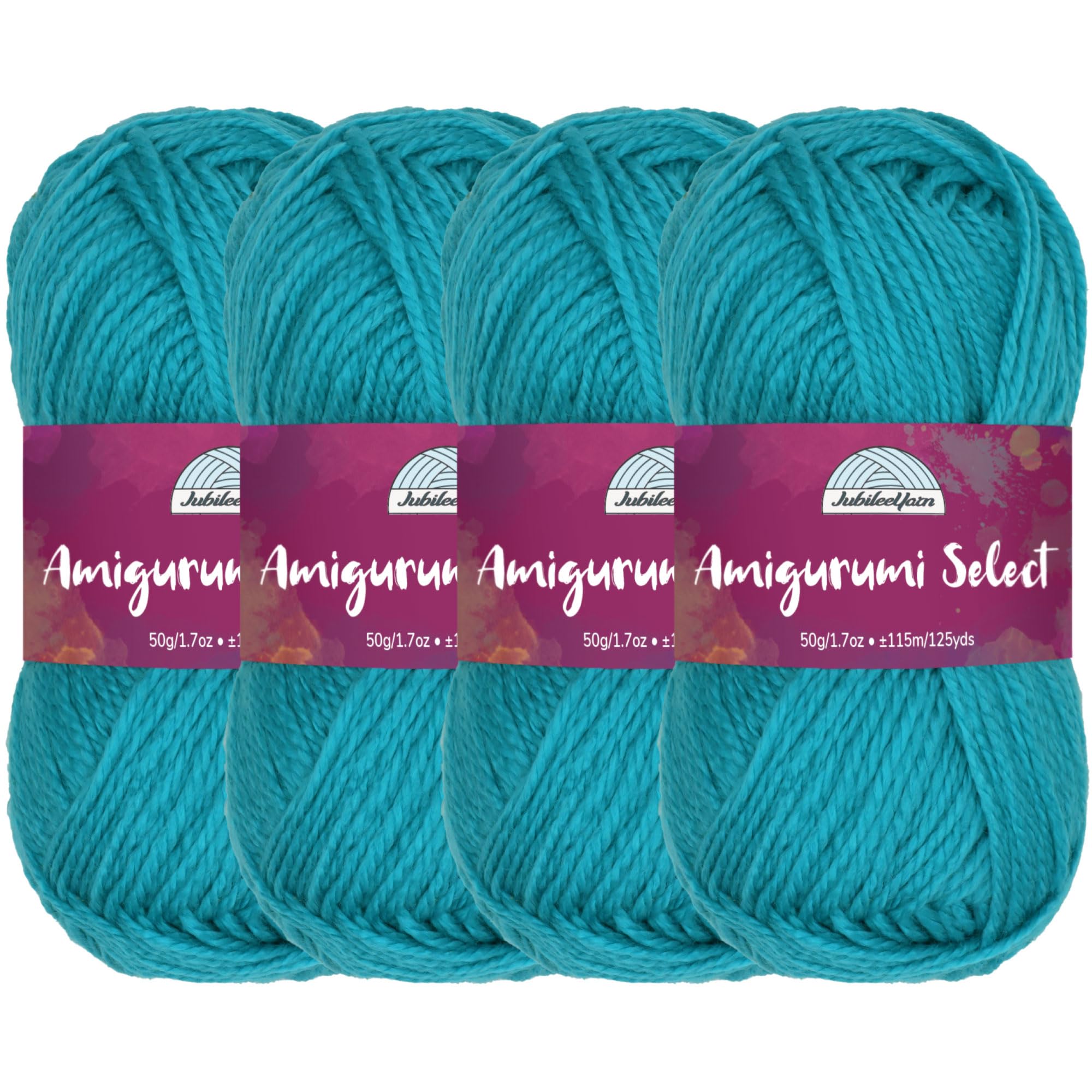 Amigurumi Select 100% Acrylic Craft Yarn Skeins Crochet and Knitting Projects - Acrylic Fingering Weight - Sweet Pea - 4 Skeins