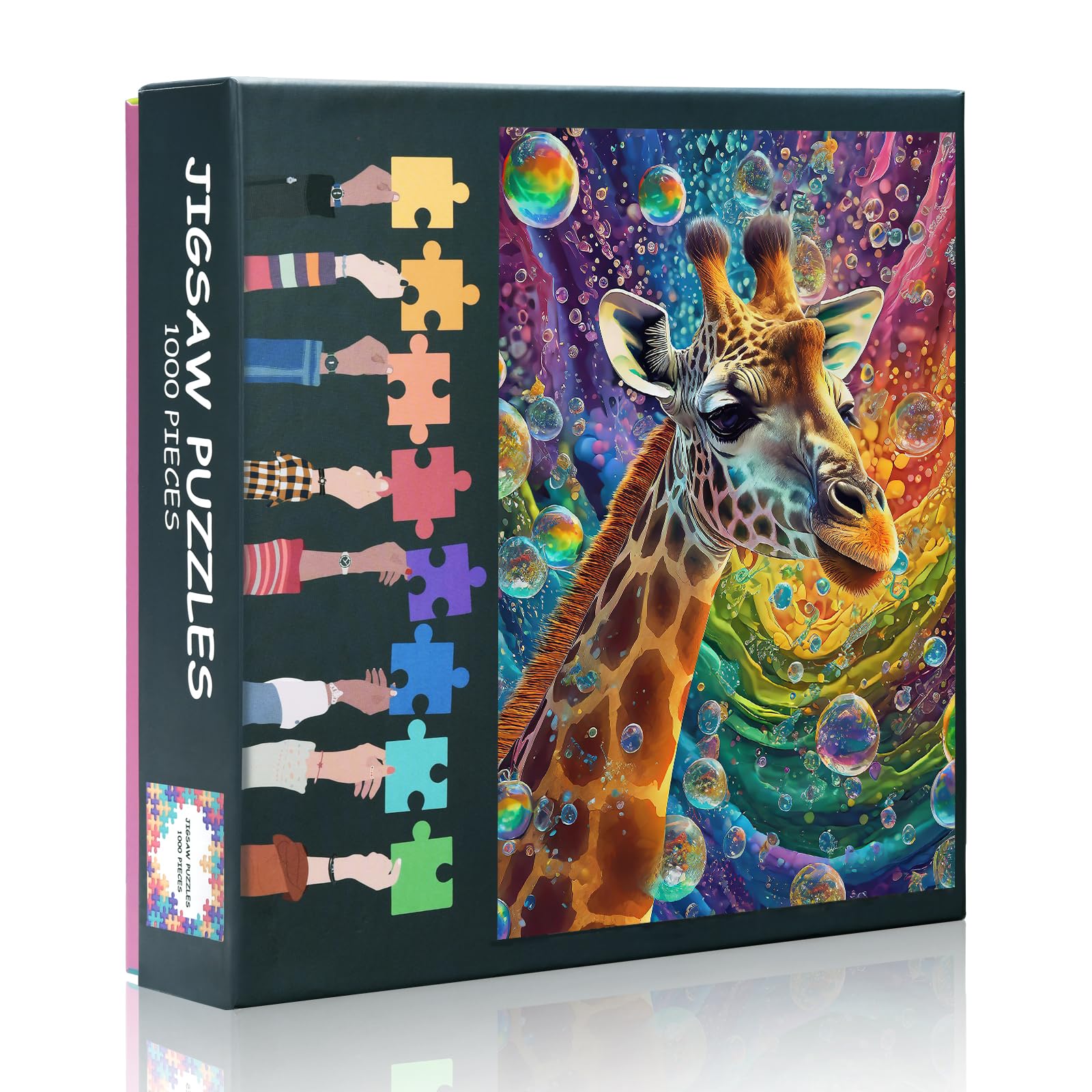 Giraffe 1000 Piece Puzzle for Adults, Jigsaw Puzzles 1000 Pieces Difficult and Challenge Wildlife Art Theme, 27.5x19.7 Inch Family Puzzle Game Night