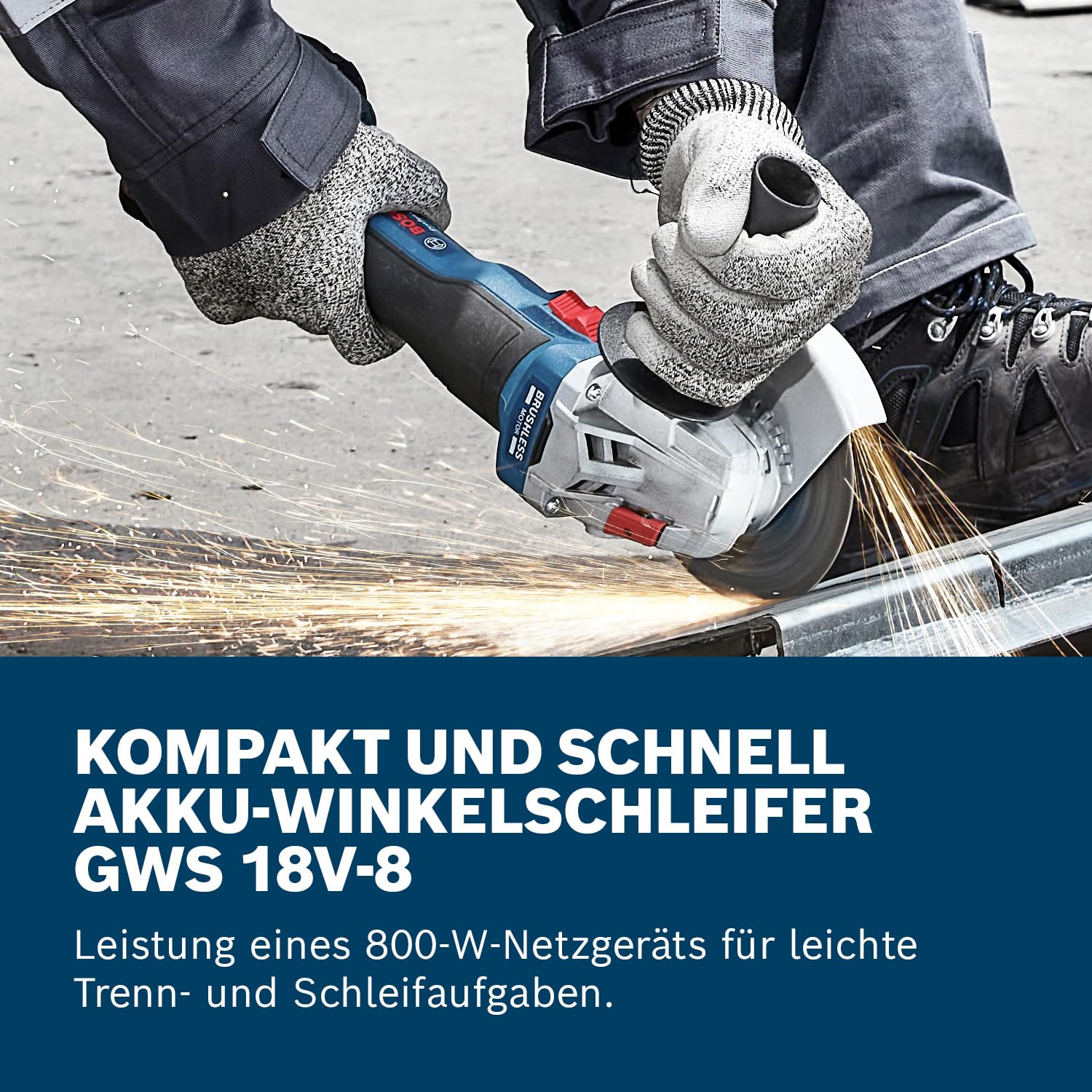Bosch Professional GWS 18V-8 Akku-Winkelschleifer 125 mm 18V System