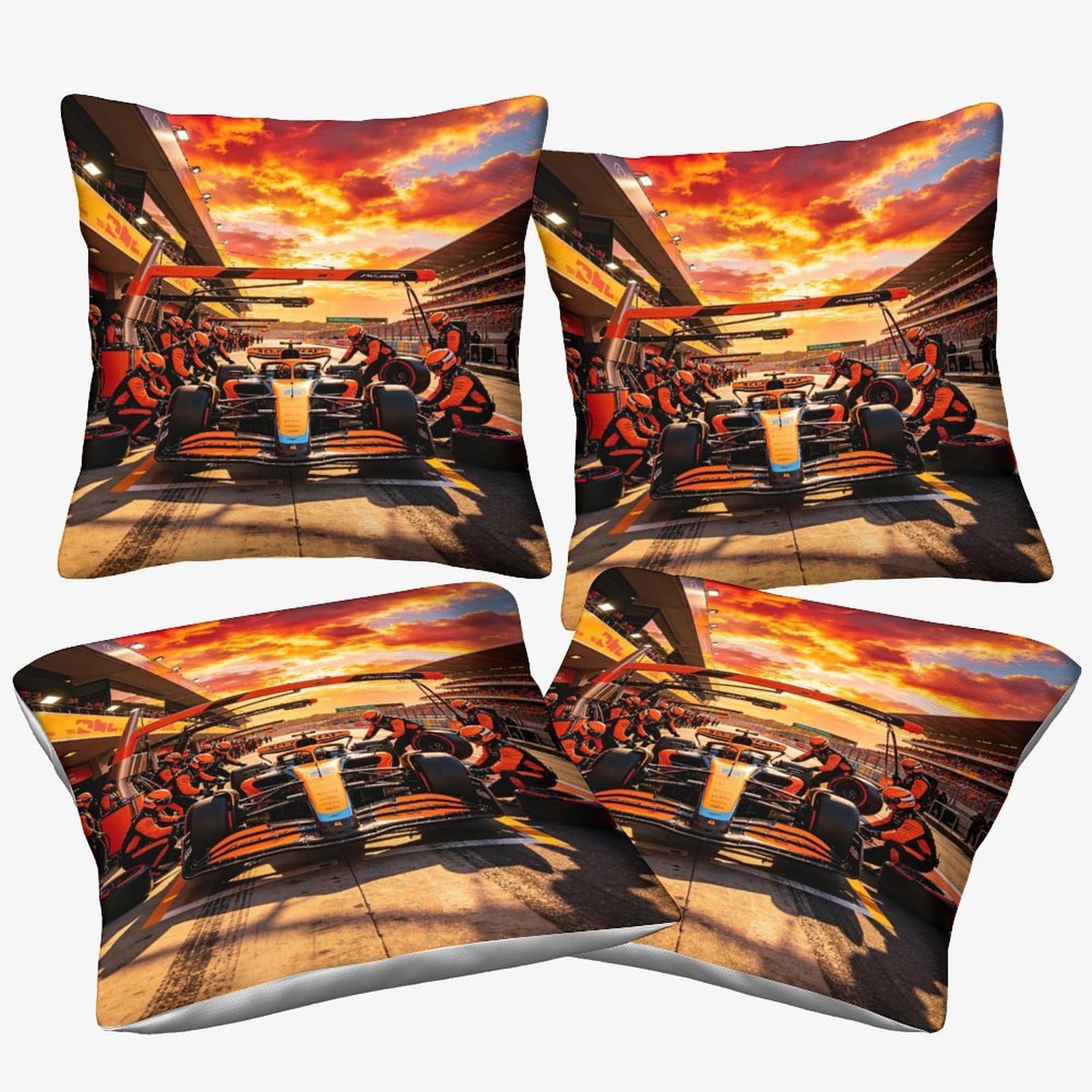 Dafufbw Landonorrisse-1 Landonorrisse Cushion Cover 50X50cm, 4Pcs, Pit Stop Throw Pillow Case Decor For Home Livingroom Couch Bedroom Sofa Decorate