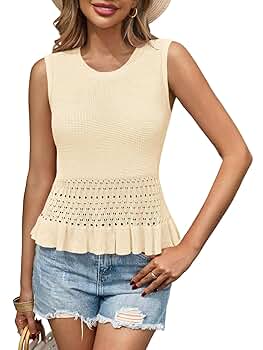 トップス eaphi BUSTIE LINE SLEEVELESS KNIT トップス eaphi BUSTIE LINE SLEEVELESS KNIT YEXIPO Womens V
