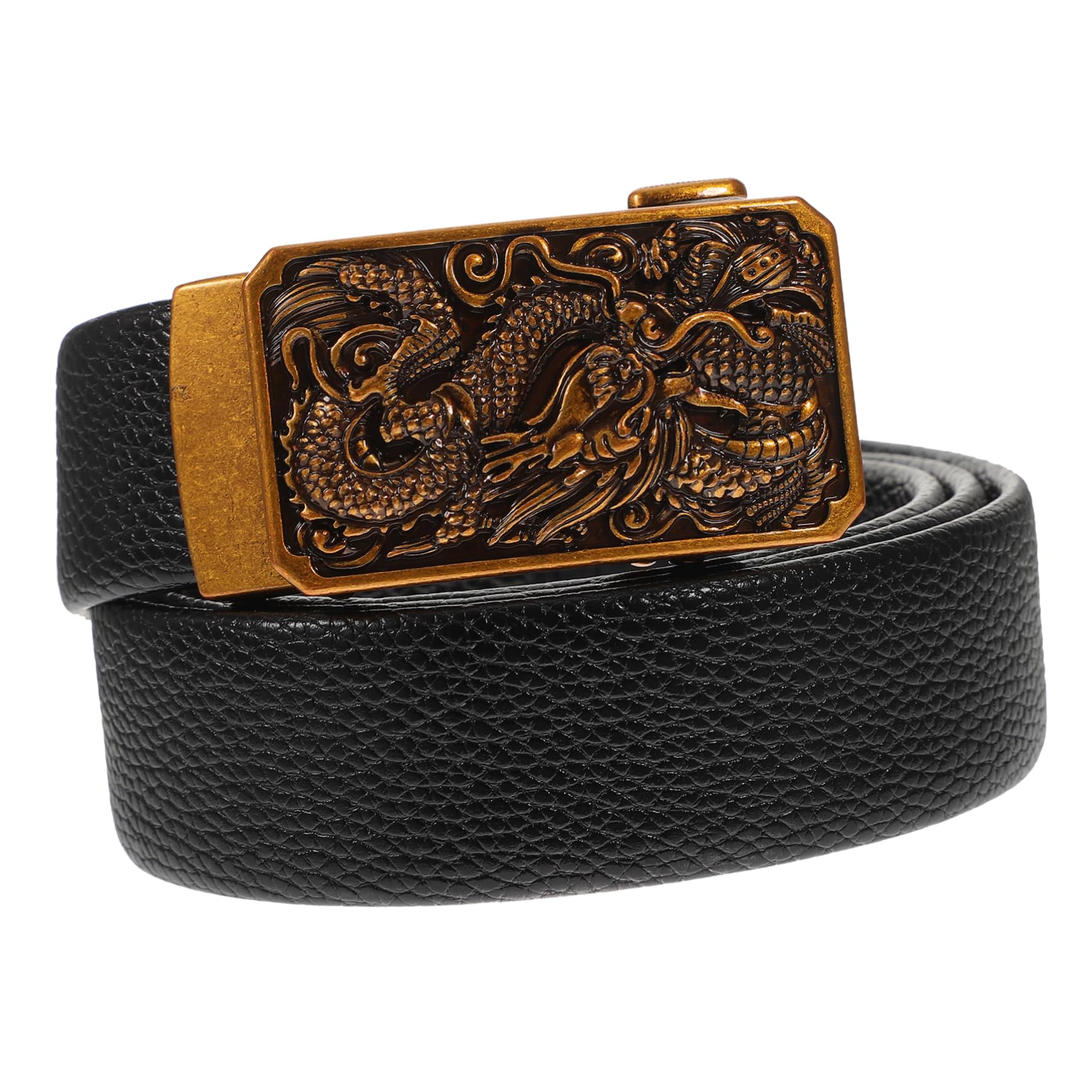CALLARONVintage Belt for Men While Belt Automatic Buckle Belts for Men Luxury Belts for Men Cattlehide Belt Man Classical