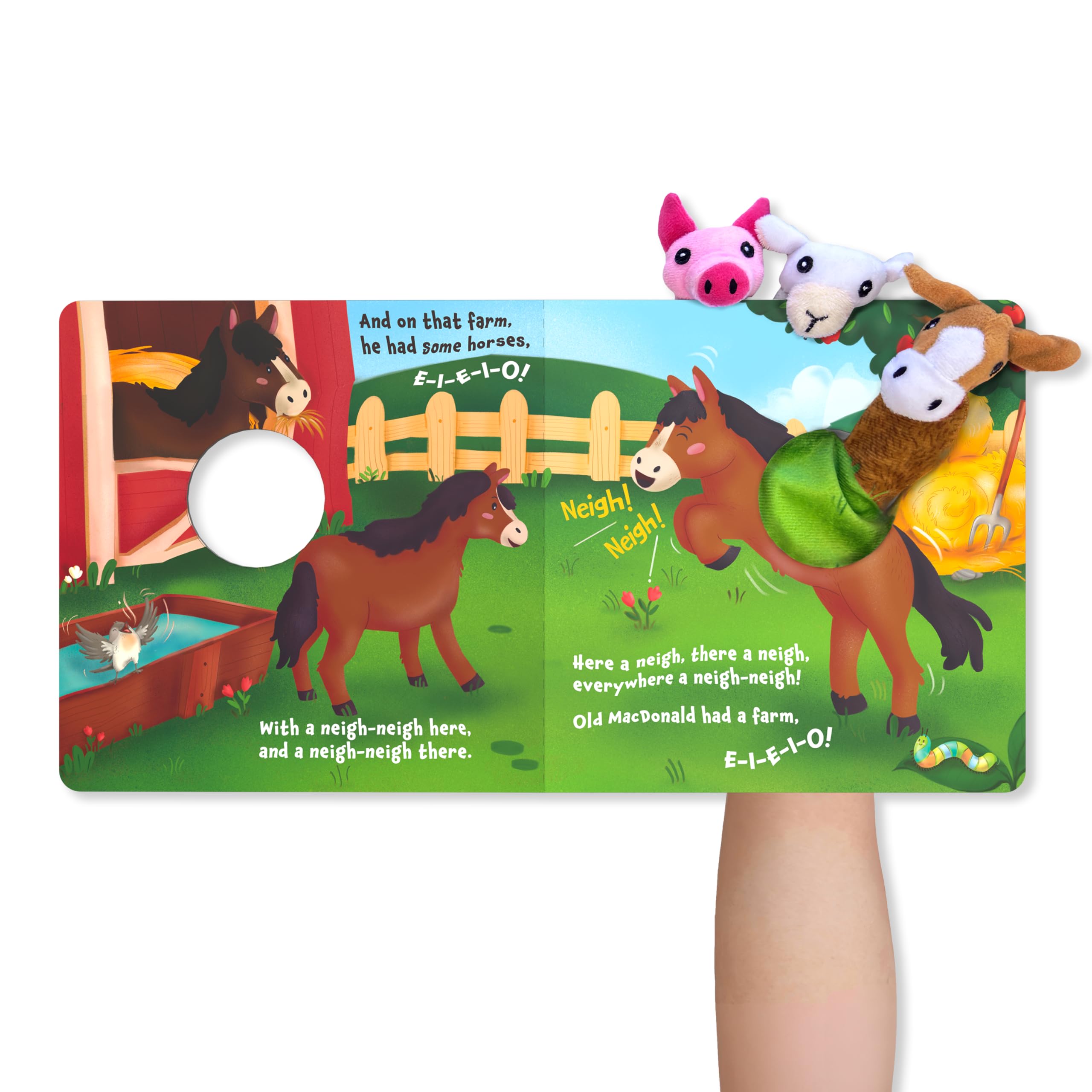 Skillmatics Cloth Puppet Book - Old Macdonald Had a Farm, Interactive Finger Puppets for Infants & Toddlers, Early Learning & Sensory Toys, Nursery Rhyme, Gifts for Babies Ages 6 Months to 2 Years - Image 8 thumbnail