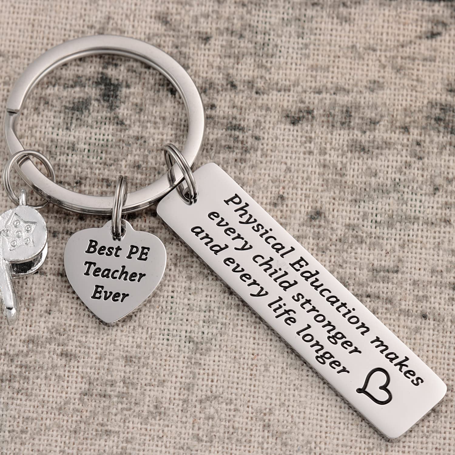 Gifts For Pe Teachers Keychain For Men Male Women P E Gym Professor Retirement Jewelry From Student Physical Education Pe Teacher Keychain