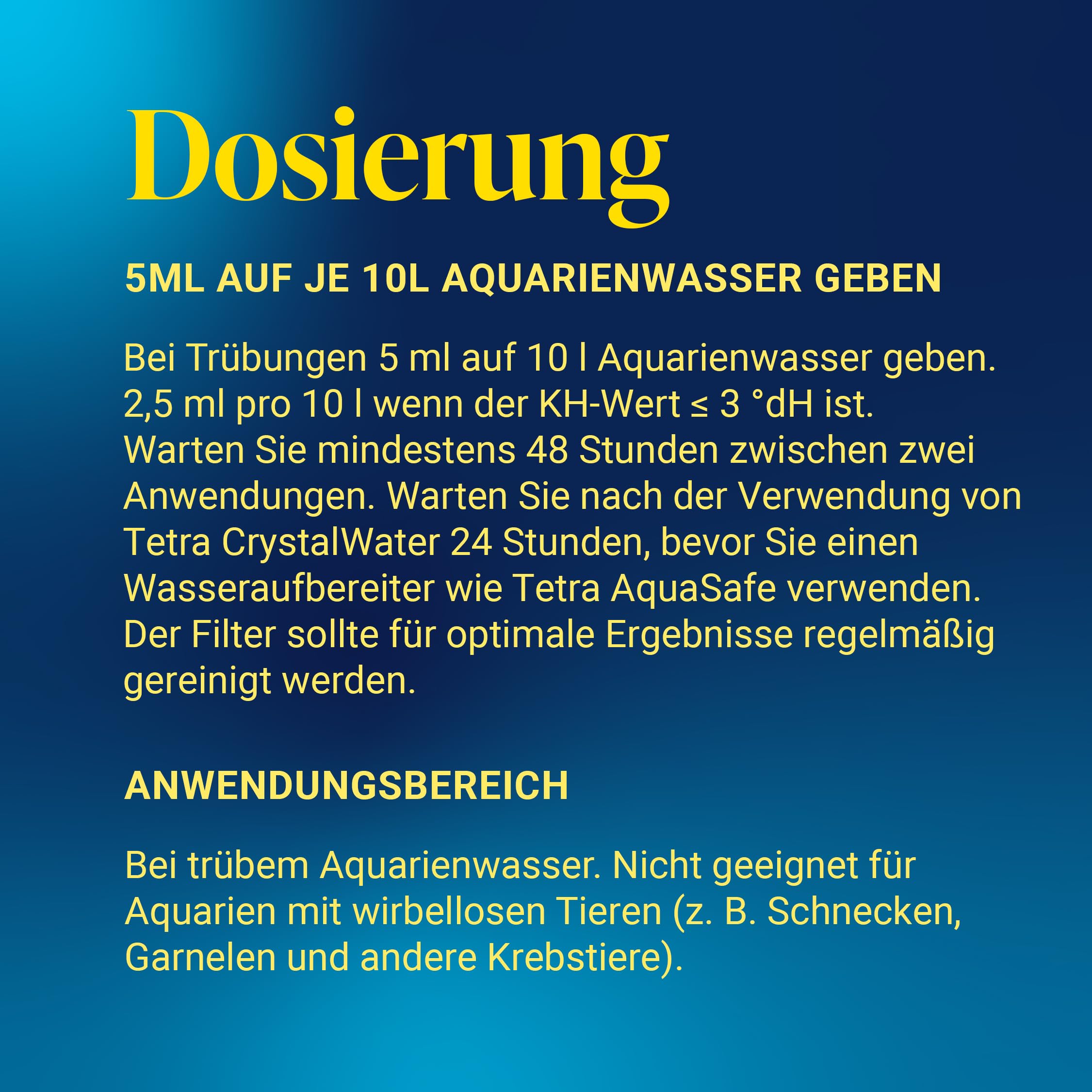 Tetra CrystalWater 250 ml, Elimina in Modo Facile e Veloce l'Intorbidimento dell'Acqua dell'Acquario