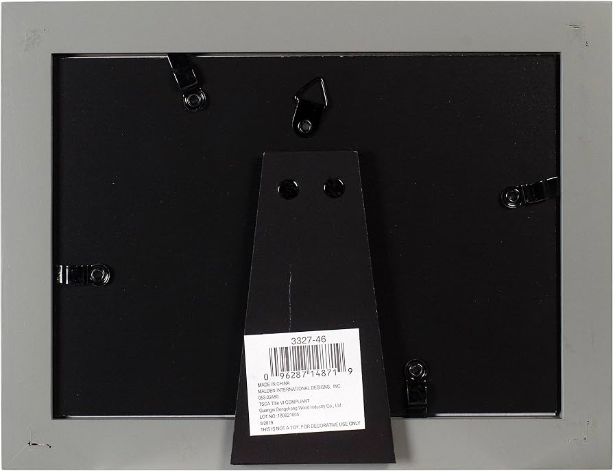 Malden Expressions Picture Frame - Holds 4x6 Or 5x7 Photo, Black Rustic Finish With Silver Accent