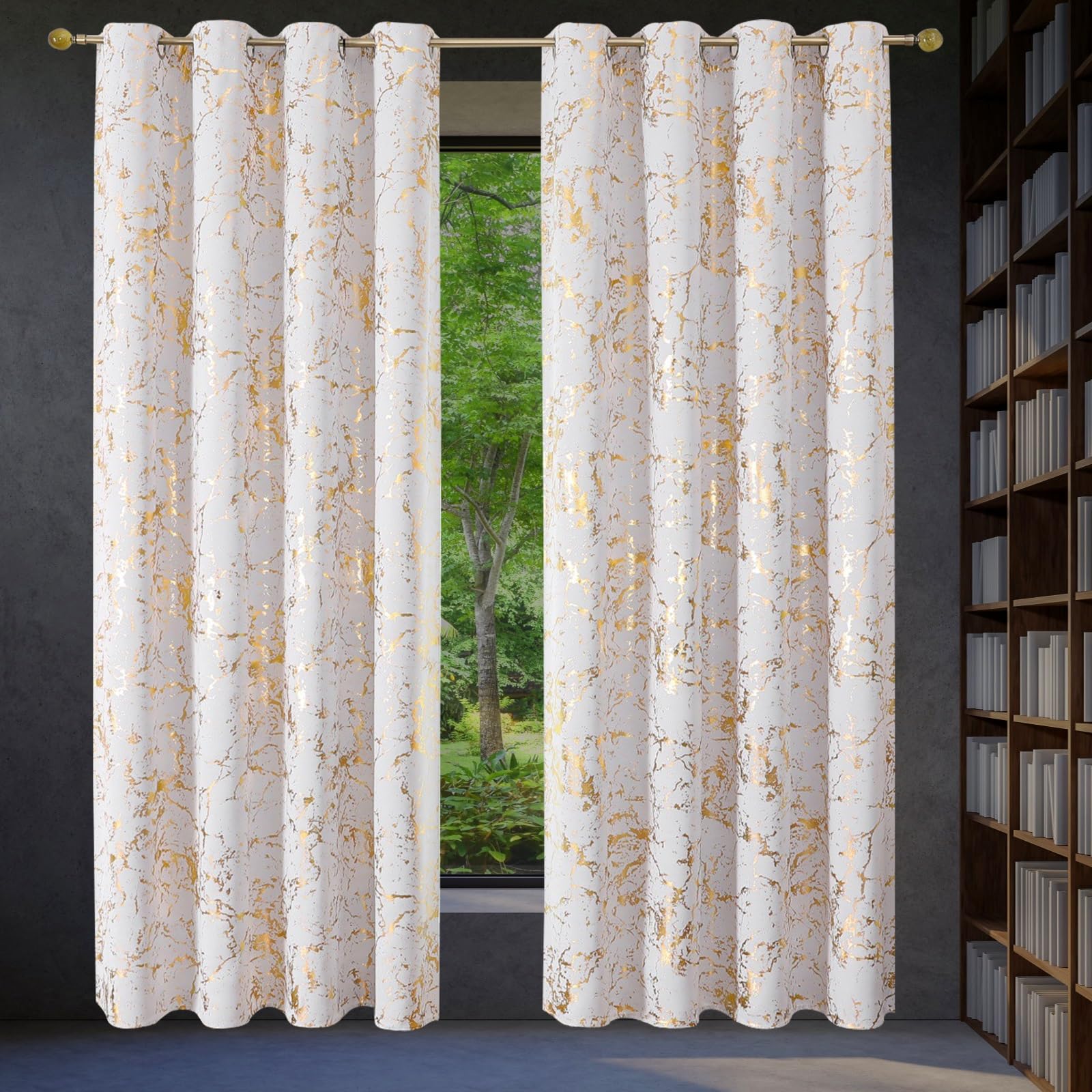 Rideaux occultants 90x150cm LONGCAO tenture opaque oeillets isolation decoration