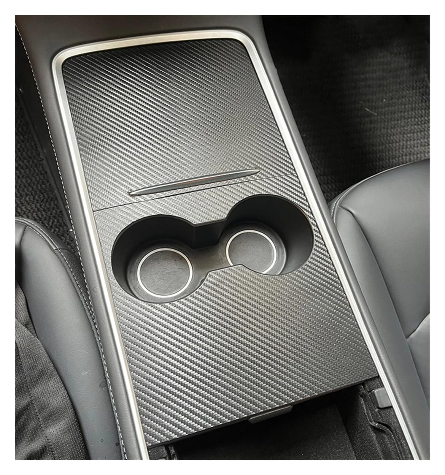 Autocollant Carbone Pour Console Centrale Tesla Model S / X 2014-2019 - Protection Et Style Pour L'intérieur