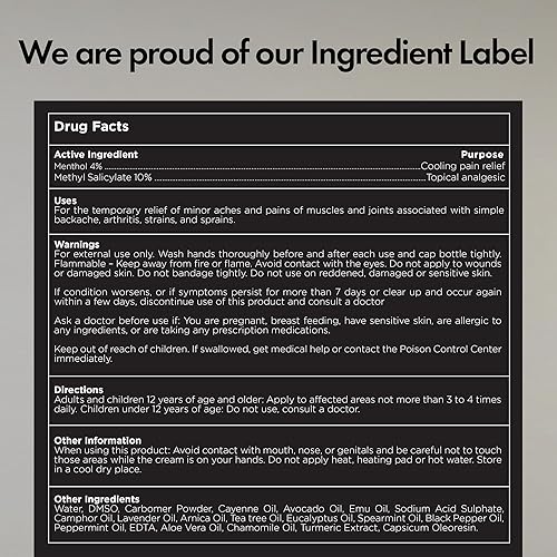 Miniatura 6 de Crema para aliviar el dolor, tópico de acción rápida para molestias musculares, articulares y nerviosas, fórmula de absorción profunda y duradera
