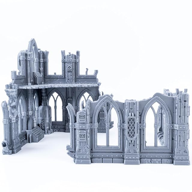 Foto 3 de 4 de 3D Vikings Serie Gothic Ruins - Set 3: Ruinas de dos pisos y planta baja de diseño único, escala de 28/32 mm