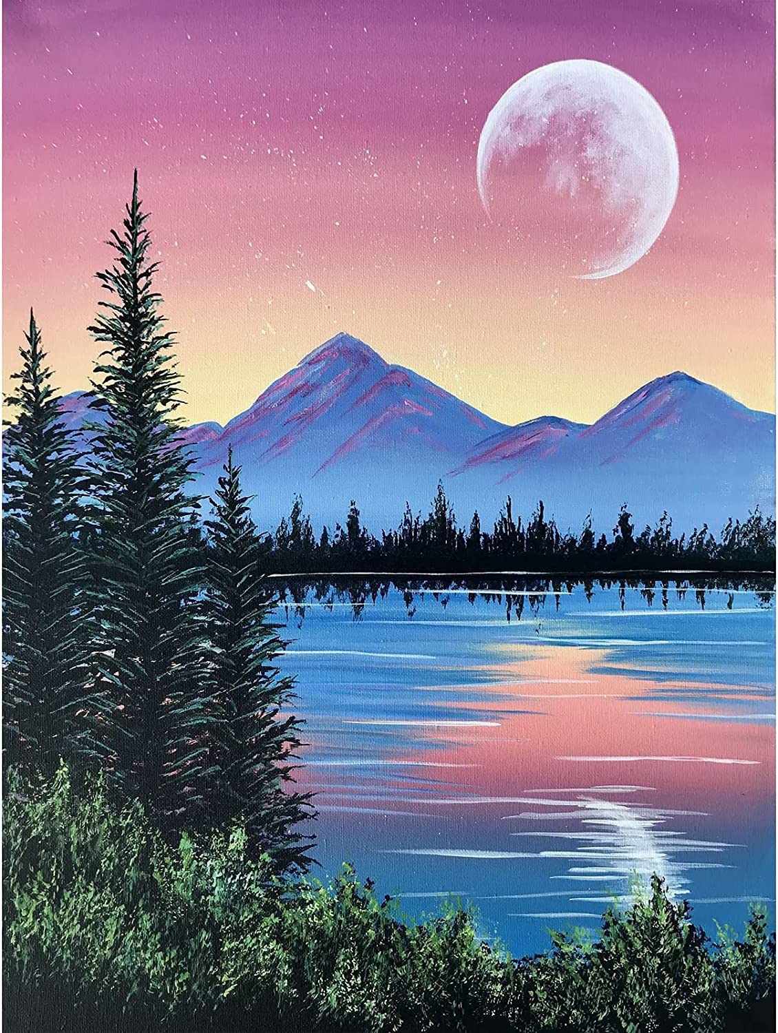 Qianbaiuk Diamond Art Kits Adults-Scenery Diamond Painting Kit,Diamond Painting Scenery for Home Wall Decor (12x16inch)