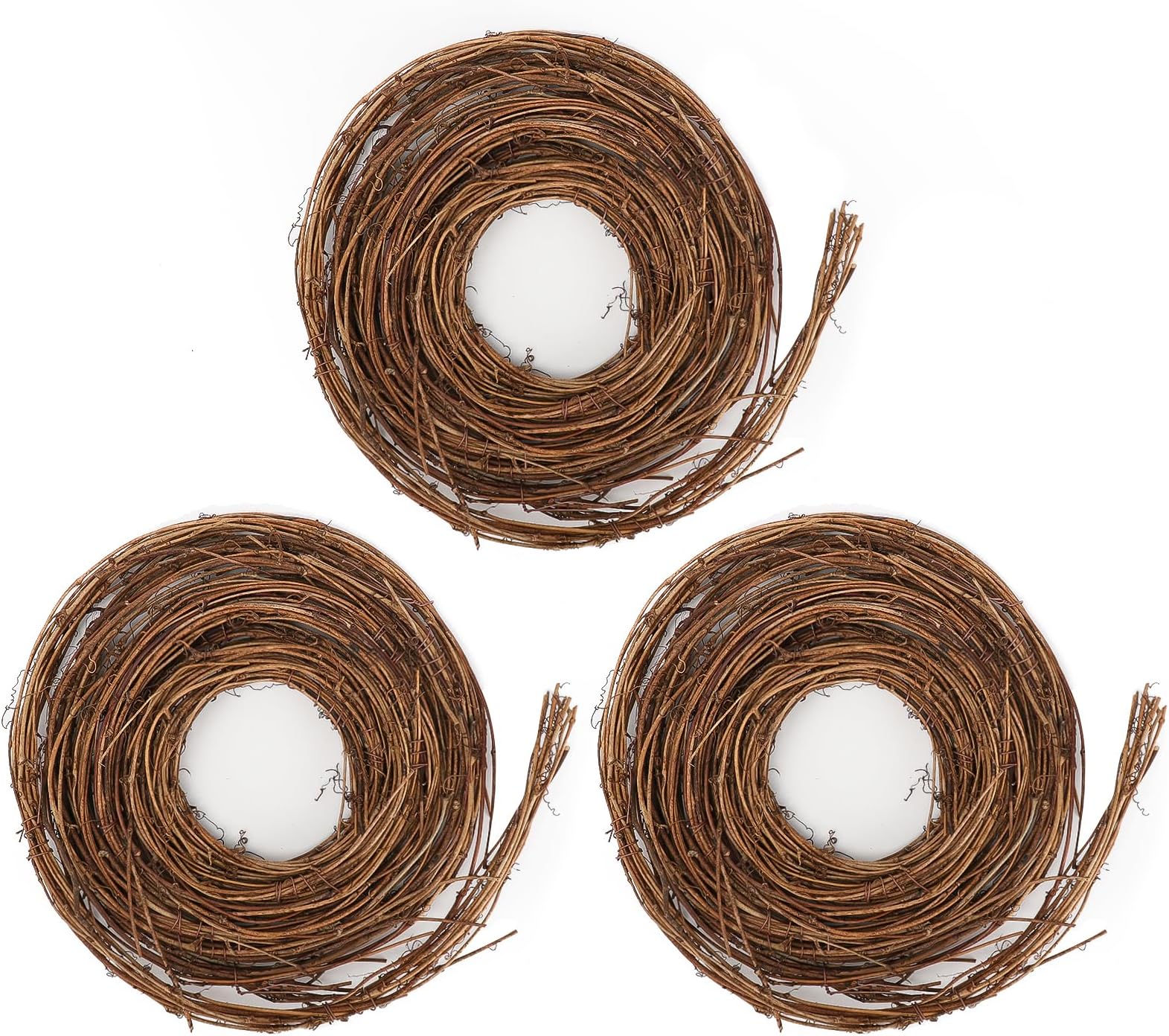 3 PCS Grapevine Garland DIY Crafts Natural Grapevine Twig Vines, 15 Feet Vines Garland Wreaths for Wedding Christmas House Holiday Door Vase Wall Decor