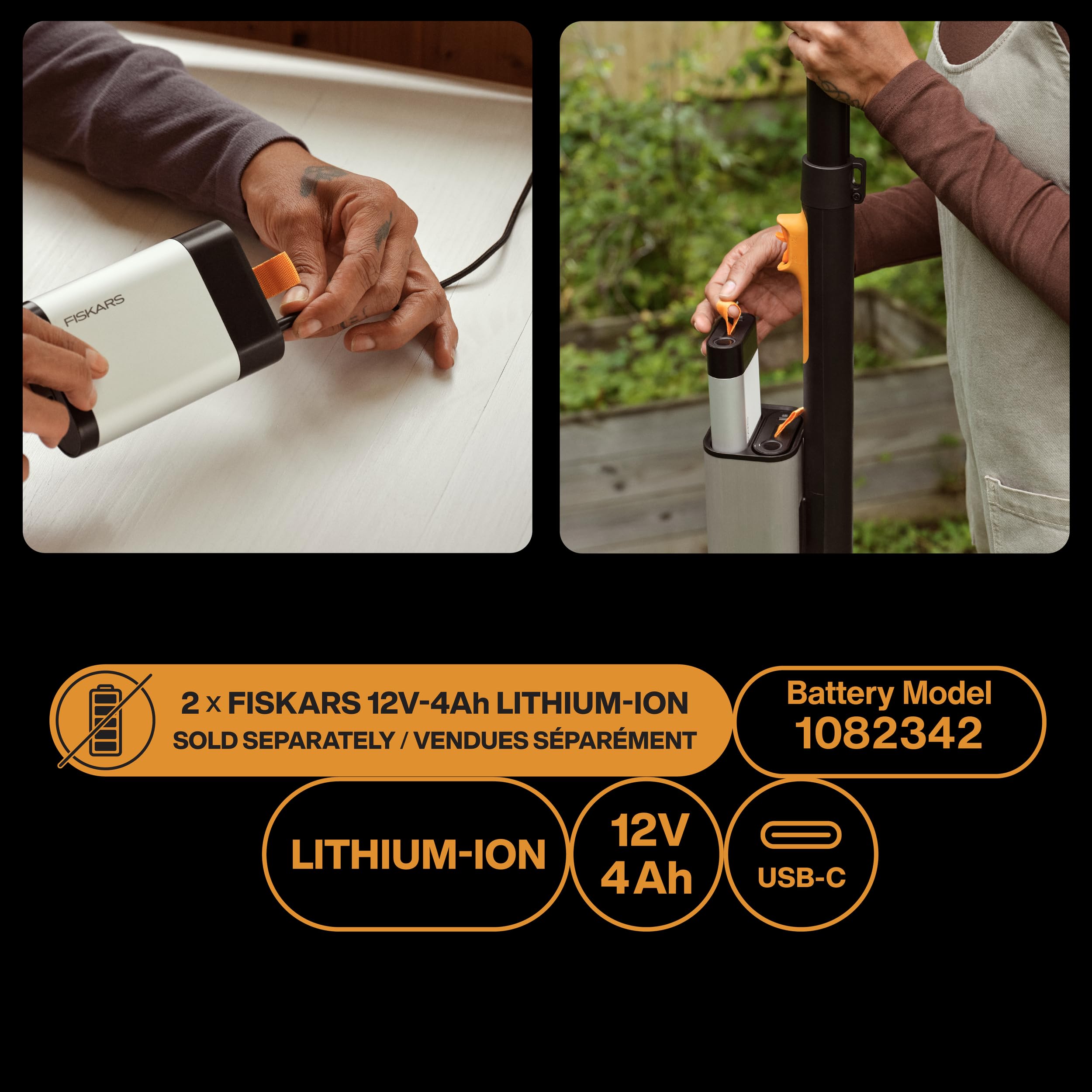 Fiskars Svettatoio a batteria Bypass, Senza batteria, Rami freschi Ø 32 mm