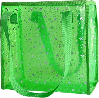 Transparent Tote Bag with Stars Pattern Print