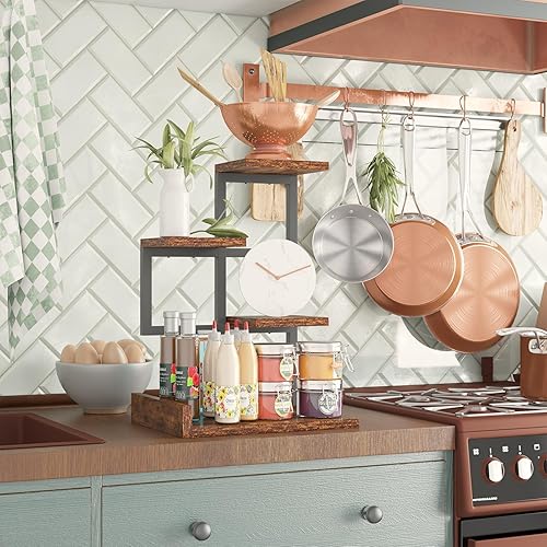 Miniatura 6 de YMYNY UHSR007H - Organizador de estante de escritorio, estante de almacenamiento de 4 niveles, organizador de estante de escritorio pequeño con