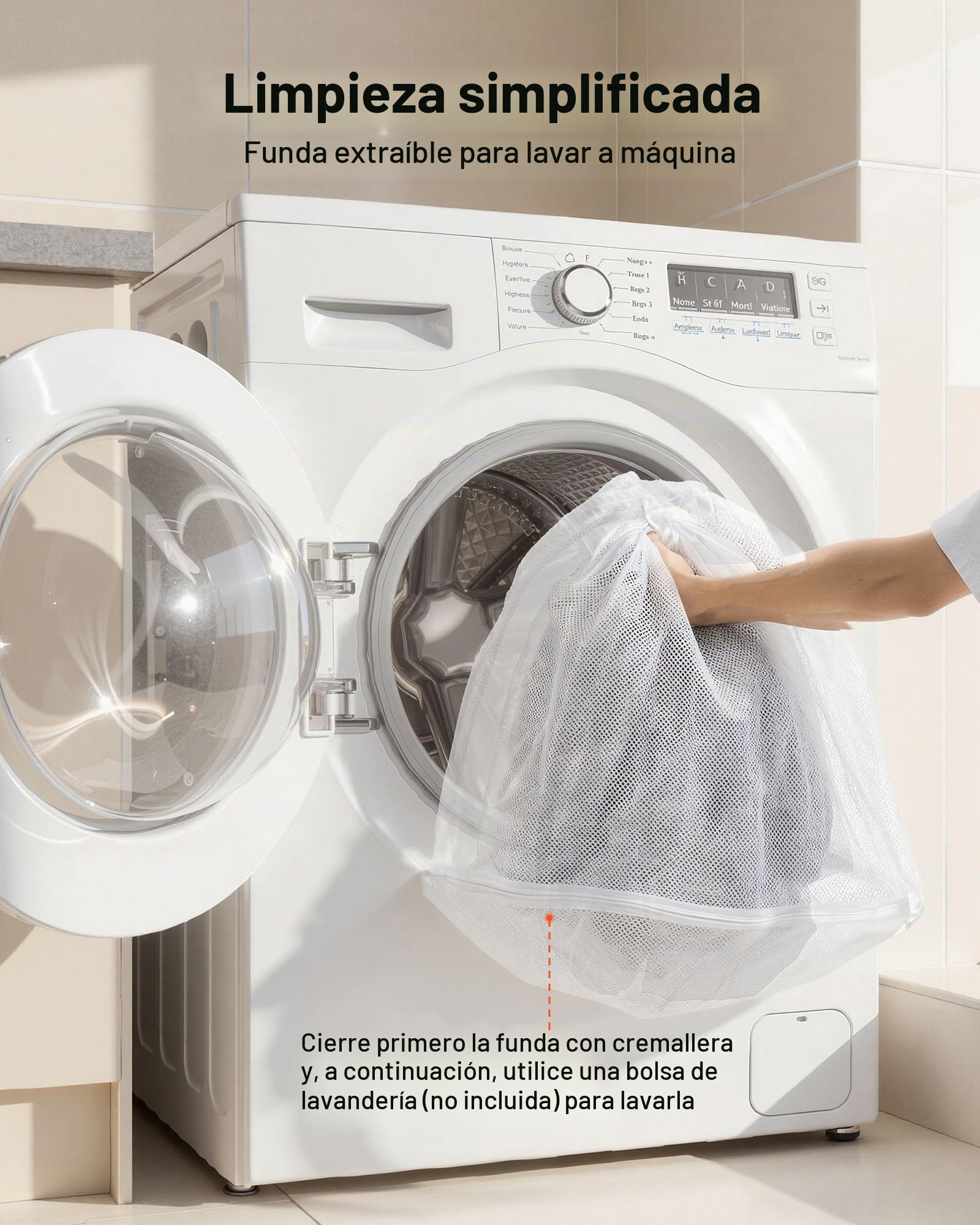 VEVOR Cama para Perros Rectangular, 179 x 95 x 22 cm, Ortopédica, de Espuma Viscoelástica, Tamaño Humano, con Bolsillo Lateral, Asa y Cremallera, Funda Extraíble y Lavable a Máquina, Gris Oscuro