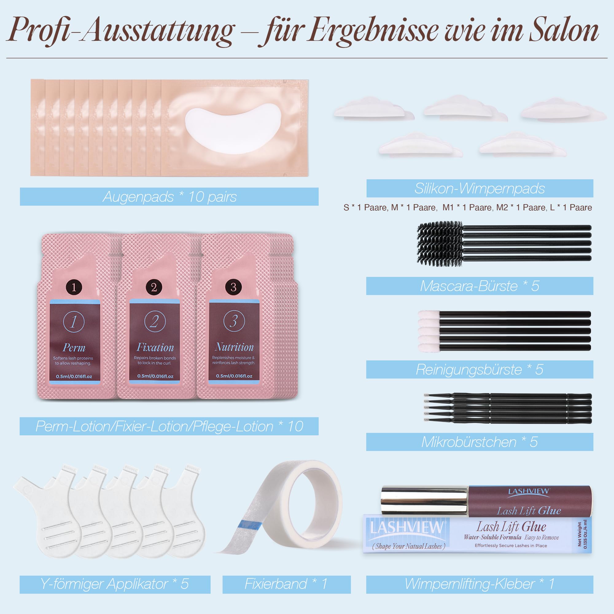 LASHVIEW Wimpernlifting Set, 2026 Aktualisiertes Lash Lifting Set,Wimpernverlängerung Kit Professionell Natürliche & Dickere, Geeignet Für den Salon- und Heimgebrauch