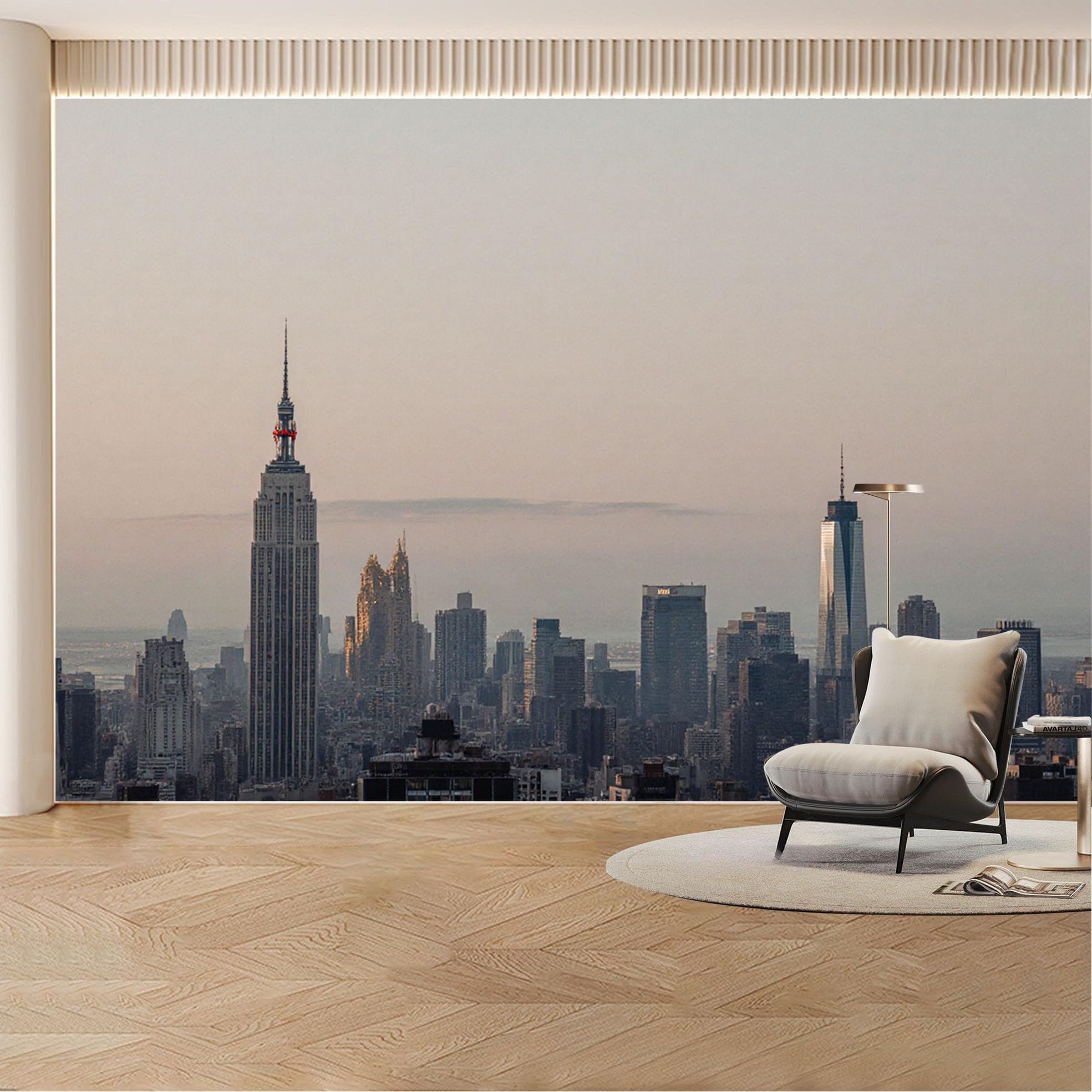Custom Wall Mural Wallpaper City Skyline Landscape Modern Wall Decor Large Wall Art Urban Sunset Removable SelfAdhesive Large Photo for Living Room， Bedroom， Office